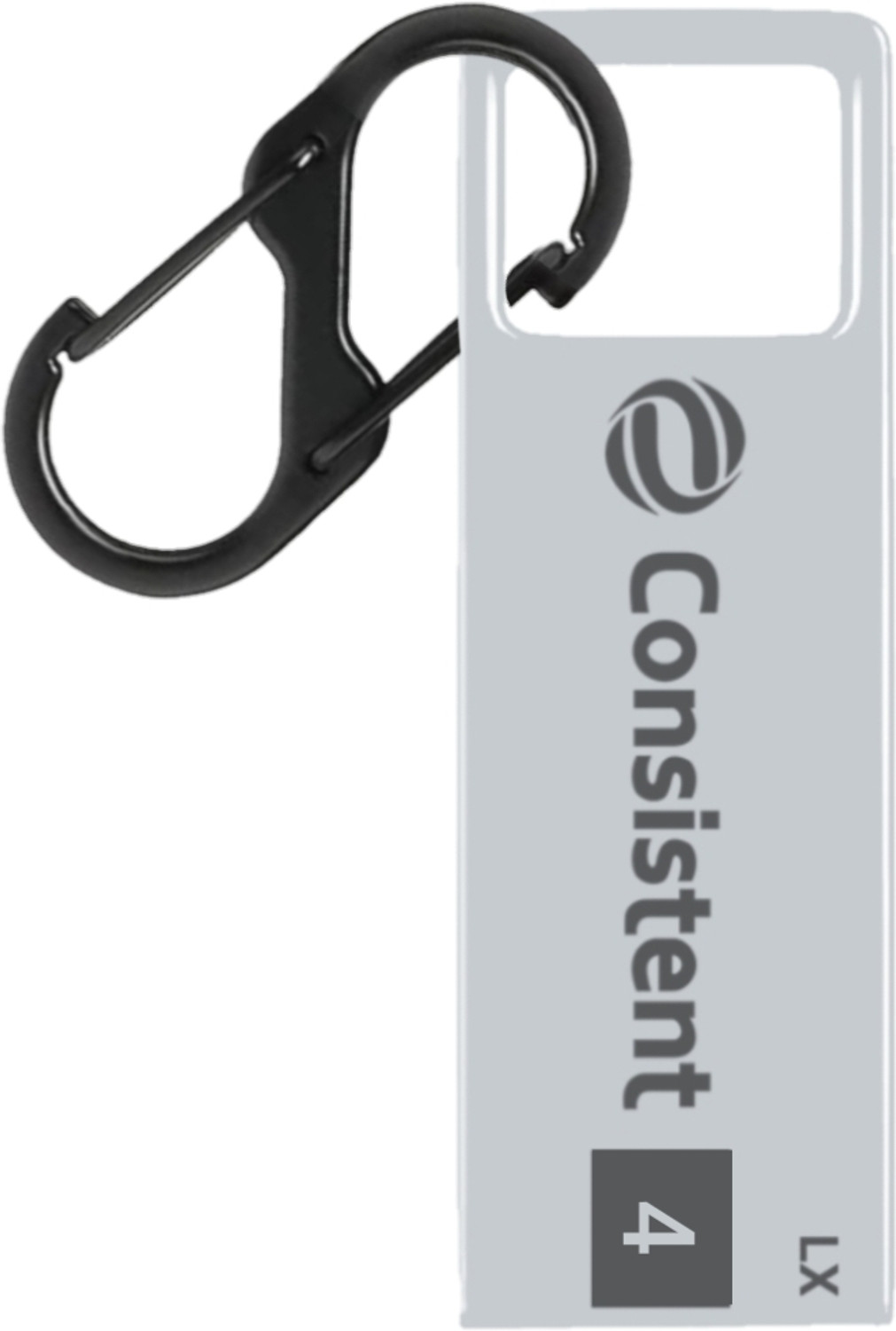 Image of Consistent 4GB Metal Pendrive With Keychain Carabiner, 5 Years Warranty 4 GB Pen Drive Compatible with Laptop, Desktop Computer USB 2.0 Metal Case