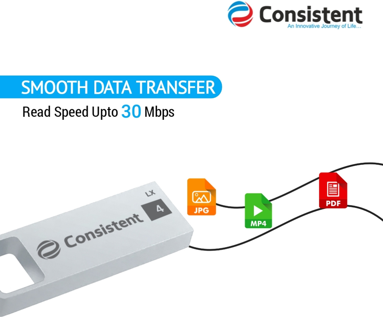 Image of Consistent 4GB Metal Pendrive With Keychain Carabiner, 5 Years Warranty 4 GB Pen Drive Compatible with Laptop, Desktop Computer USB 2.0 Metal Case