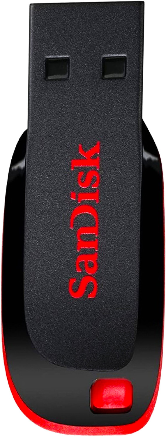 Image of SanDisk Pendrive 64GB USB 2.0 64 GB Pen Drive Compatible with Laptop, Audio Player, Mobile, Desktop Computer, Tablet, Television USB 2.0 Plastic Case (Black, Red)