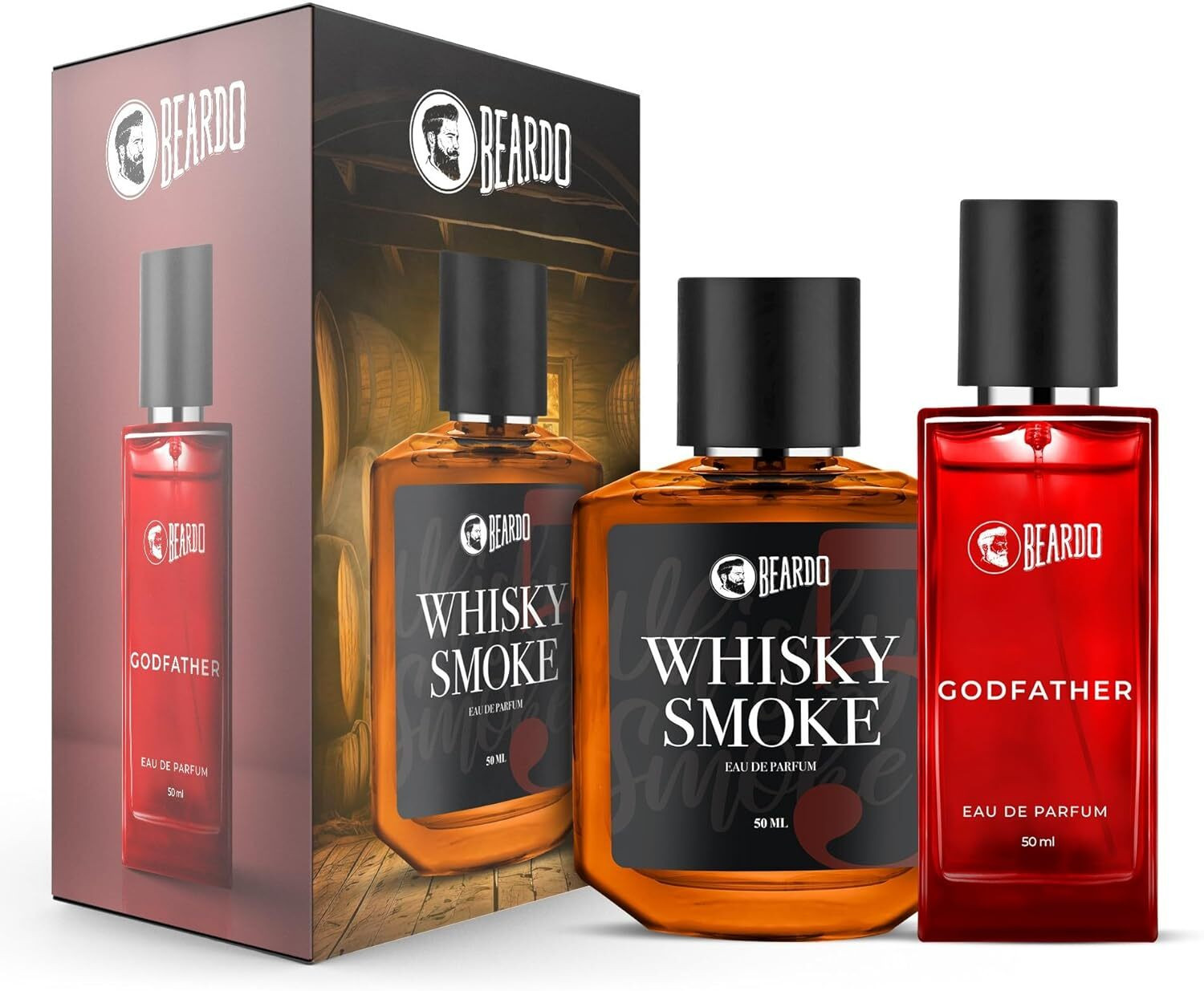 BEARDO Godfather & Whisky Smoke EDP Perfume | Strong & Long Lasting Ea