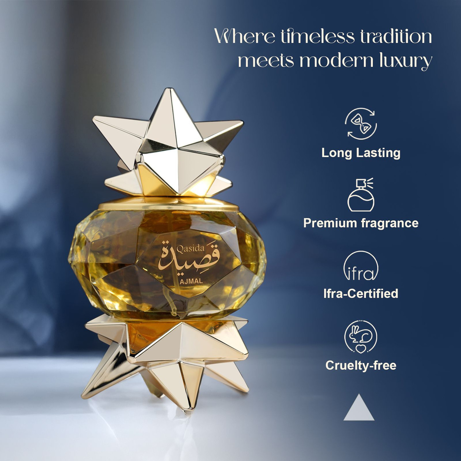 Image of Ajmal Qasida long lasting unisex perfume, gift set for men, women Eau de Parfum - 60 ml (For Men & Women)