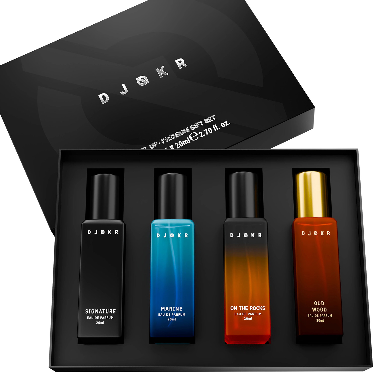 DJOKR Perfume For Men Gift Set Pack of 4x20 ML , Premium Luxury Long Lasting Fragrance Eau de Parfum  -  80 ml