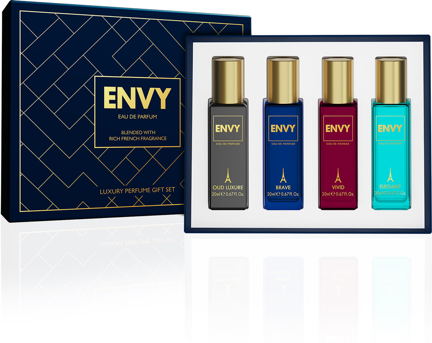 ENVY Blue Luxury Perfume Gift Set (20 ml x 4) Eau de Parfum - 80 ml