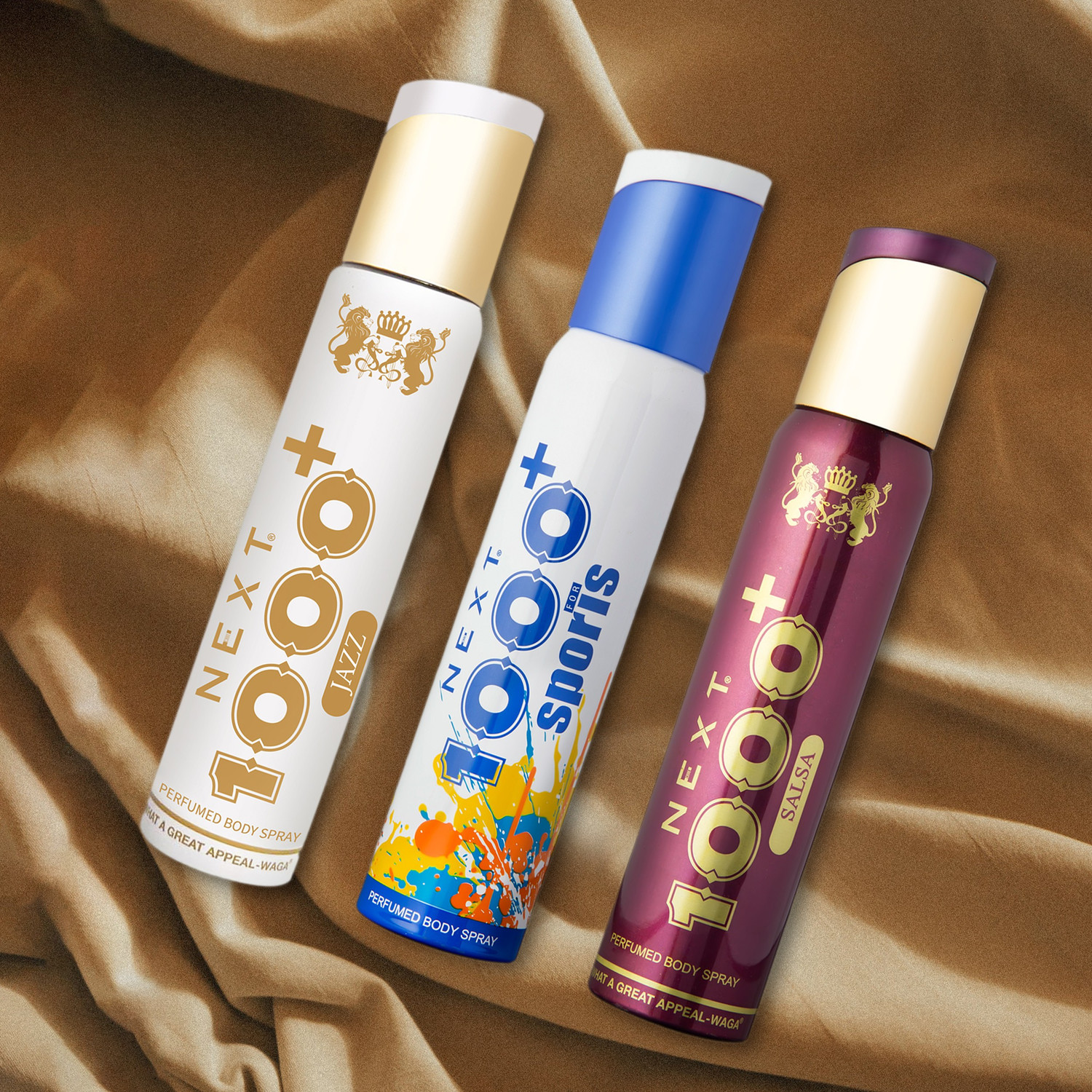 Image of NEXT 1000+ JAZZ + 1000+ SPORTS + 1000+ SALSA BODY SPRAY Eau de Parfum - 450 ml