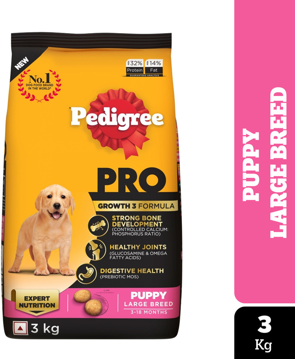 PEDIGREE PRO Expert Nutrition for Large Breed Puppy (3-18 months) 3 kg