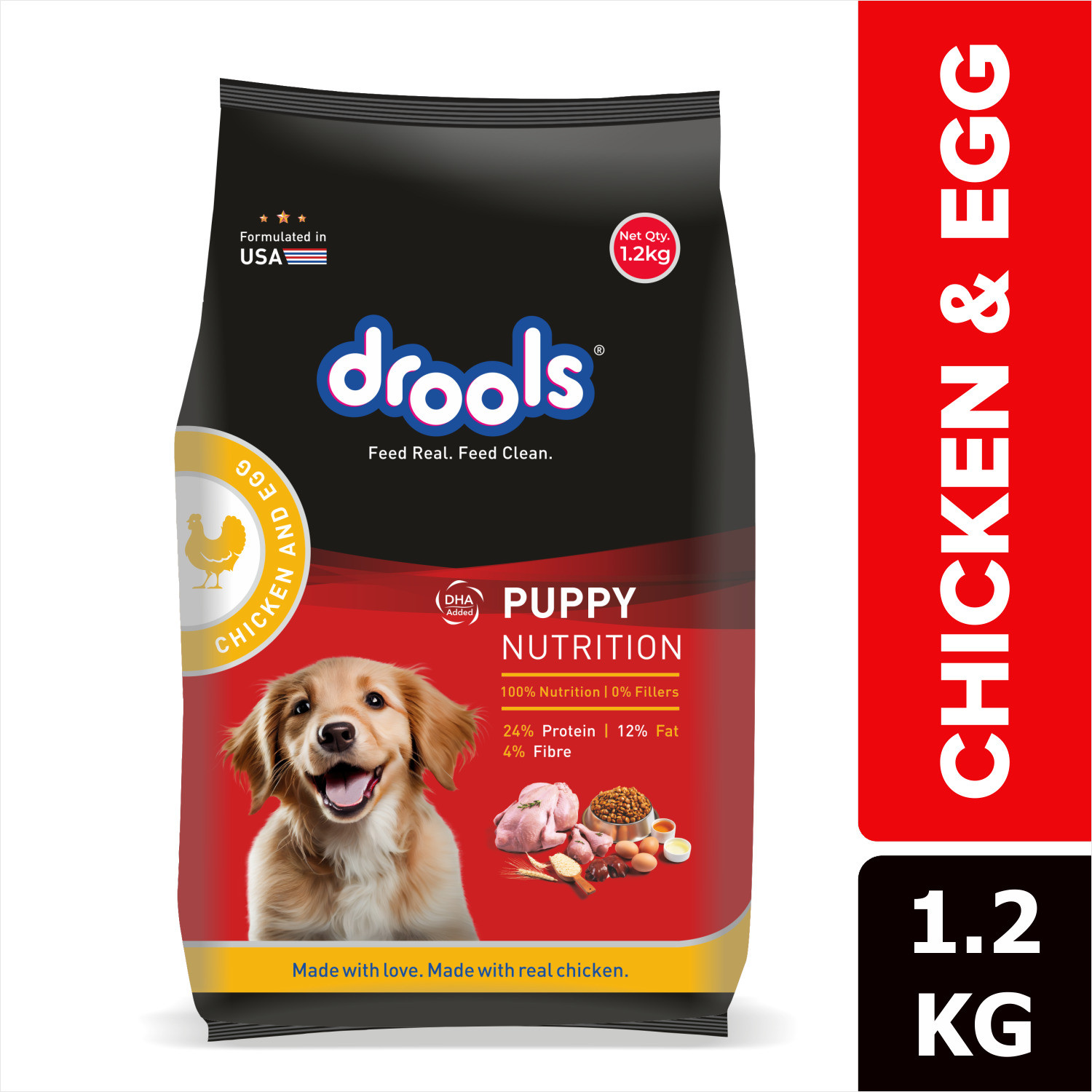 Drools Real Chicken and Egg 1.2 kg Dry Young Dog Food