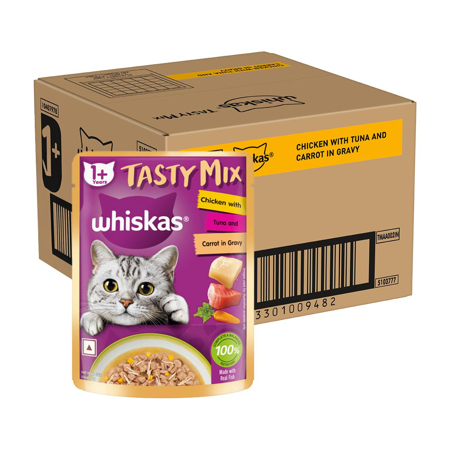 Image of Sheba Rich Premium Adult (+1 Year) Tuna Pumpkin & Carrot Tuna 0.085 kg Wet Adult Cat Food