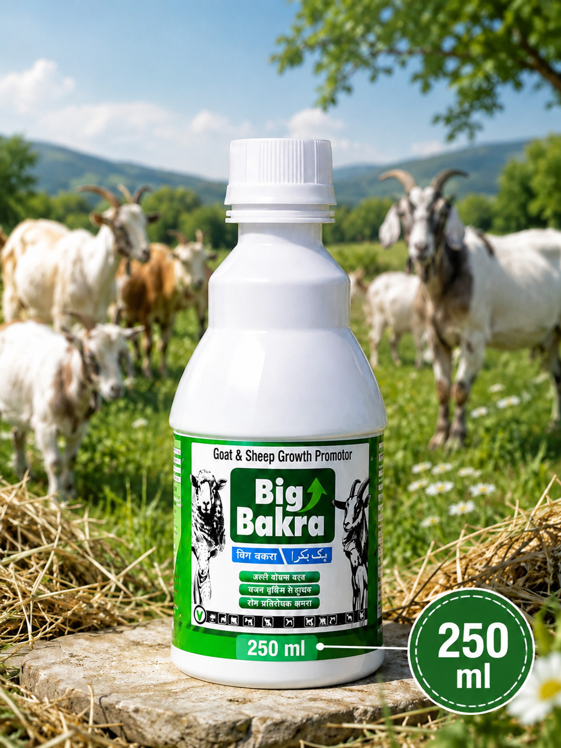 Image of BIGBAKRA Goat & Sheep Growth Promotor || Pet Health Supplements (250 ml)