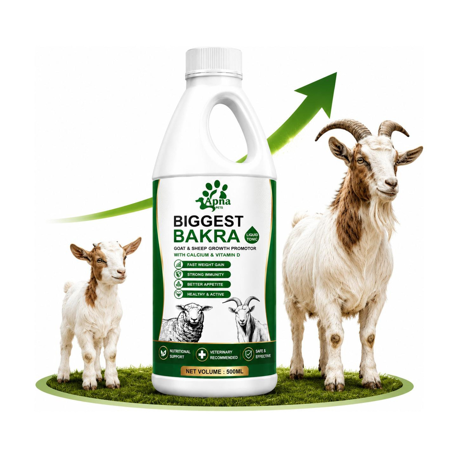 Image of BIGBAKRA Goat & Sheep Growth Promotor || Pet Health Supplements (250 ml)