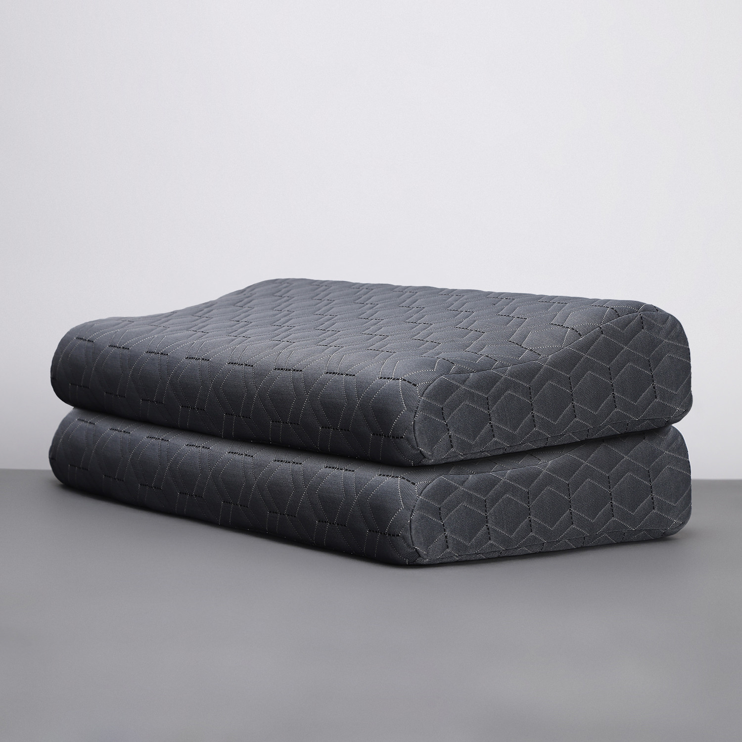 Image of LA VERNE Memory Foam Sleeping Pillow Pack of 2 Geometric Luxury Contour