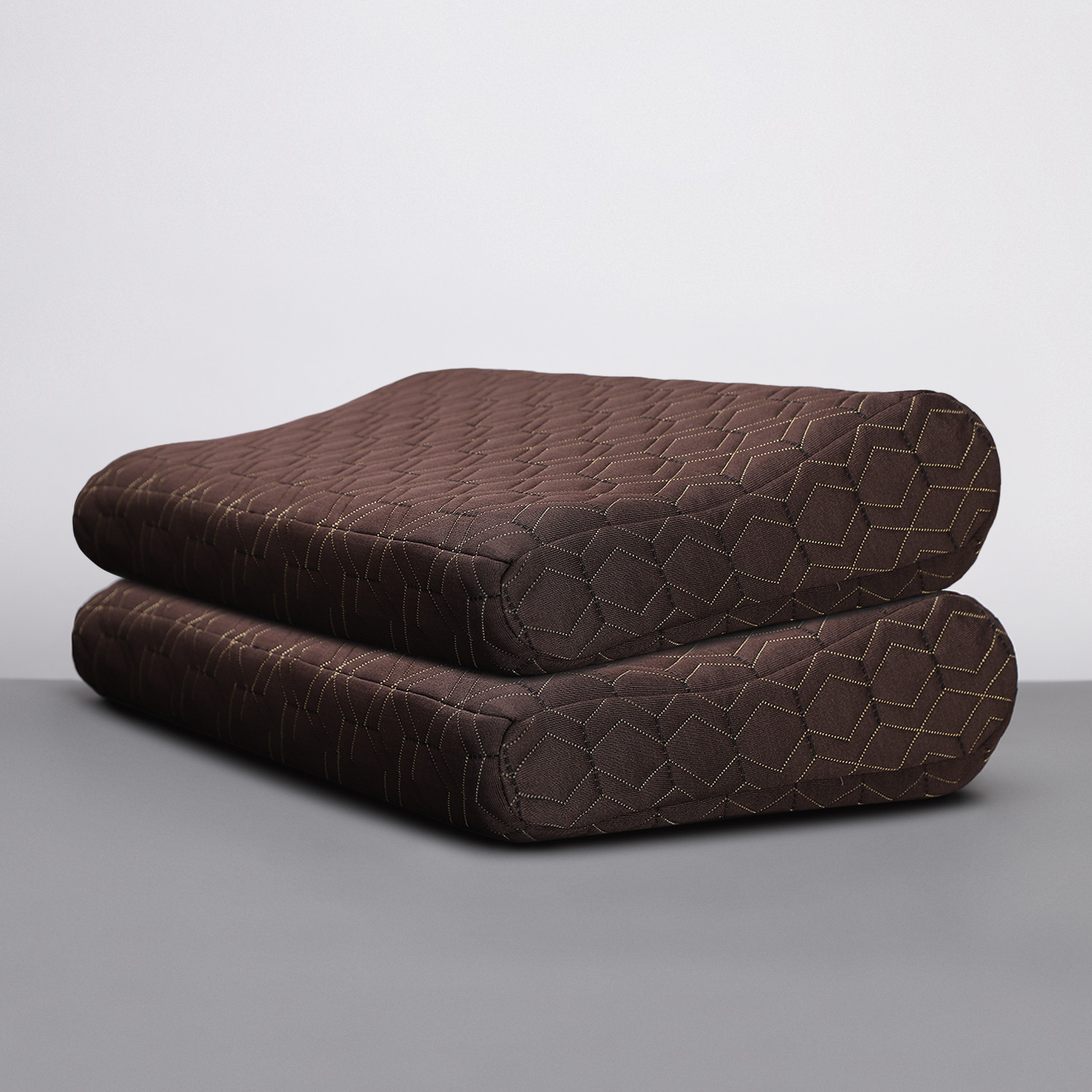 Image of LA VERNE Memory Foam Sleeping Pillow Pack of 2 Geometric Luxury Contour
