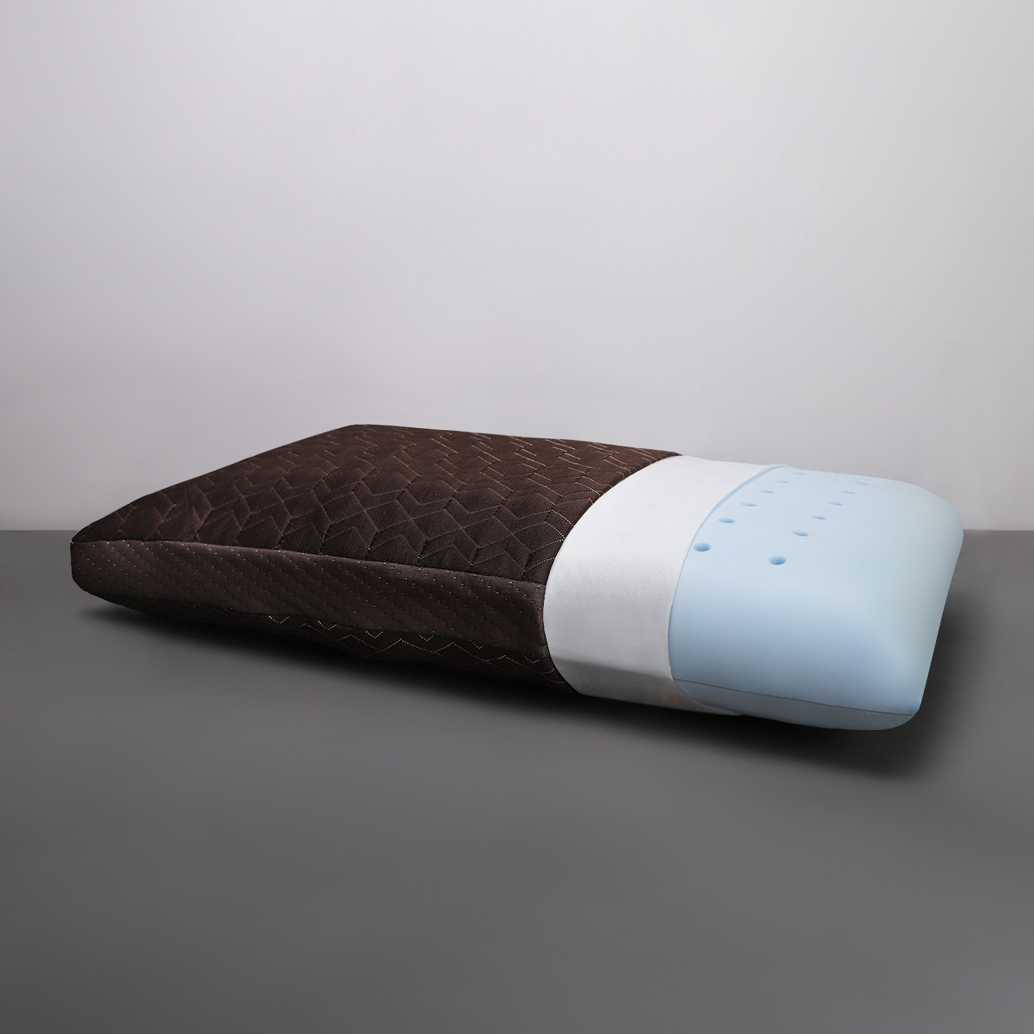 Image of LA VERNE Memory Foam Sleeping Pillow Pack of 2 Geometric Luxury