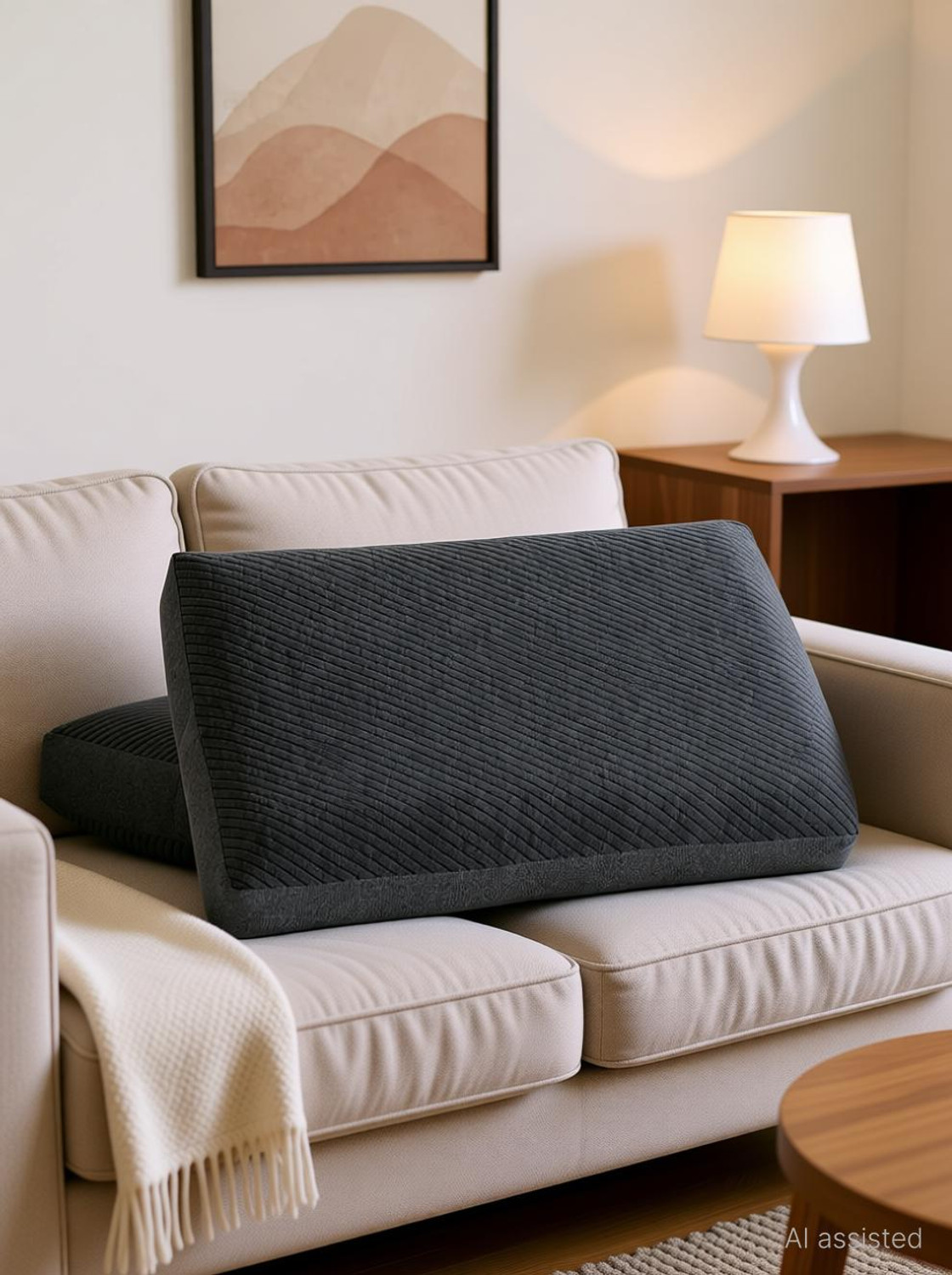 LA VERNE Luxury Memory Foam Geometric Sleeping Pillow Pack of 1