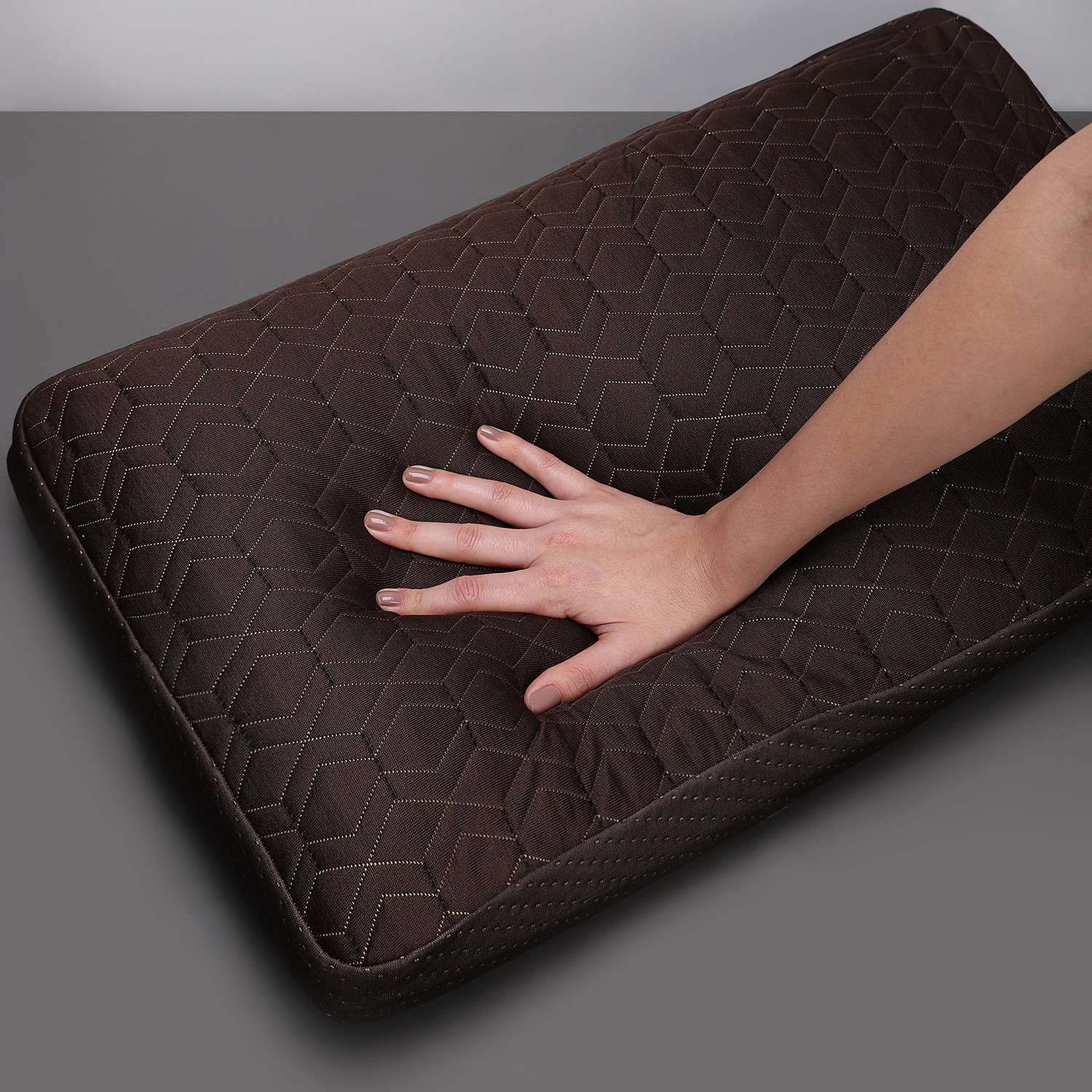 Image of LA VERNE Memory Foam Sleeping Pillow Pack of 2 Geometric Luxury