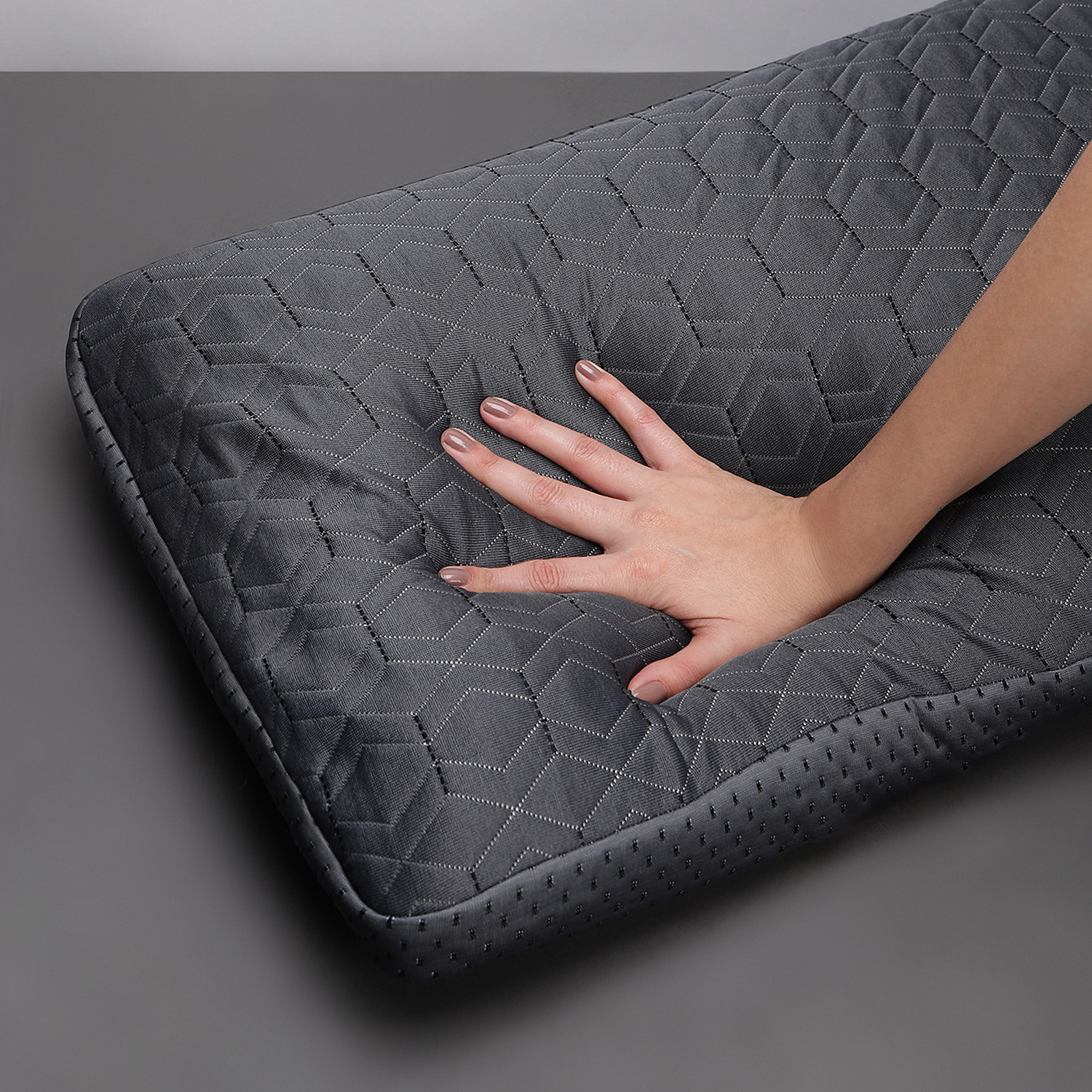 Image of LA VERNE Memory Foam Sleeping Pillow Pack of 2 Geometric Luxury