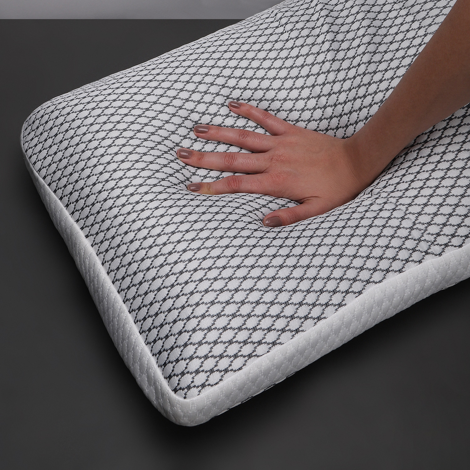 Image of LA VERNE Memory Foam Sleeping Pillow Pack of 2 Geometric Luxury