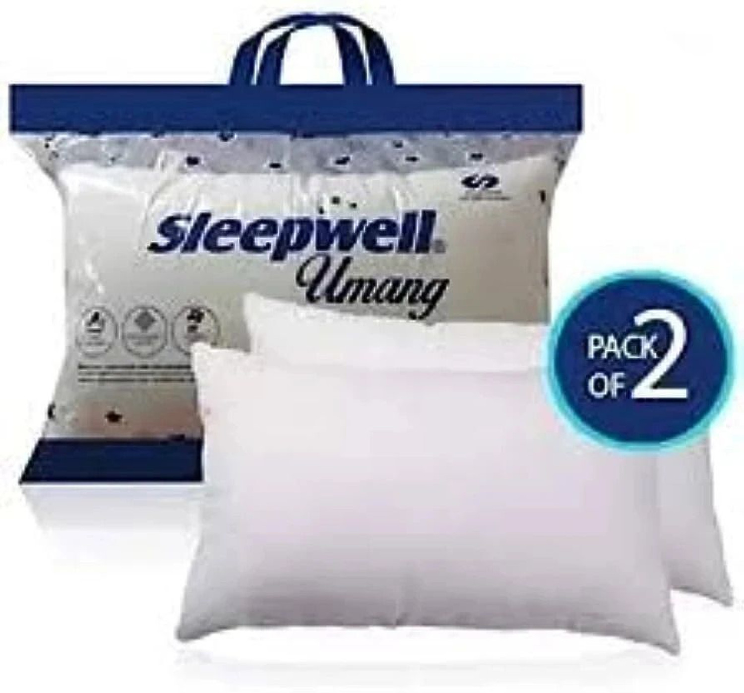 Sleepwell Pillow Set || Comfort And Support Pillow Microfibre Solid Sleeping Pillow Pack of 2
