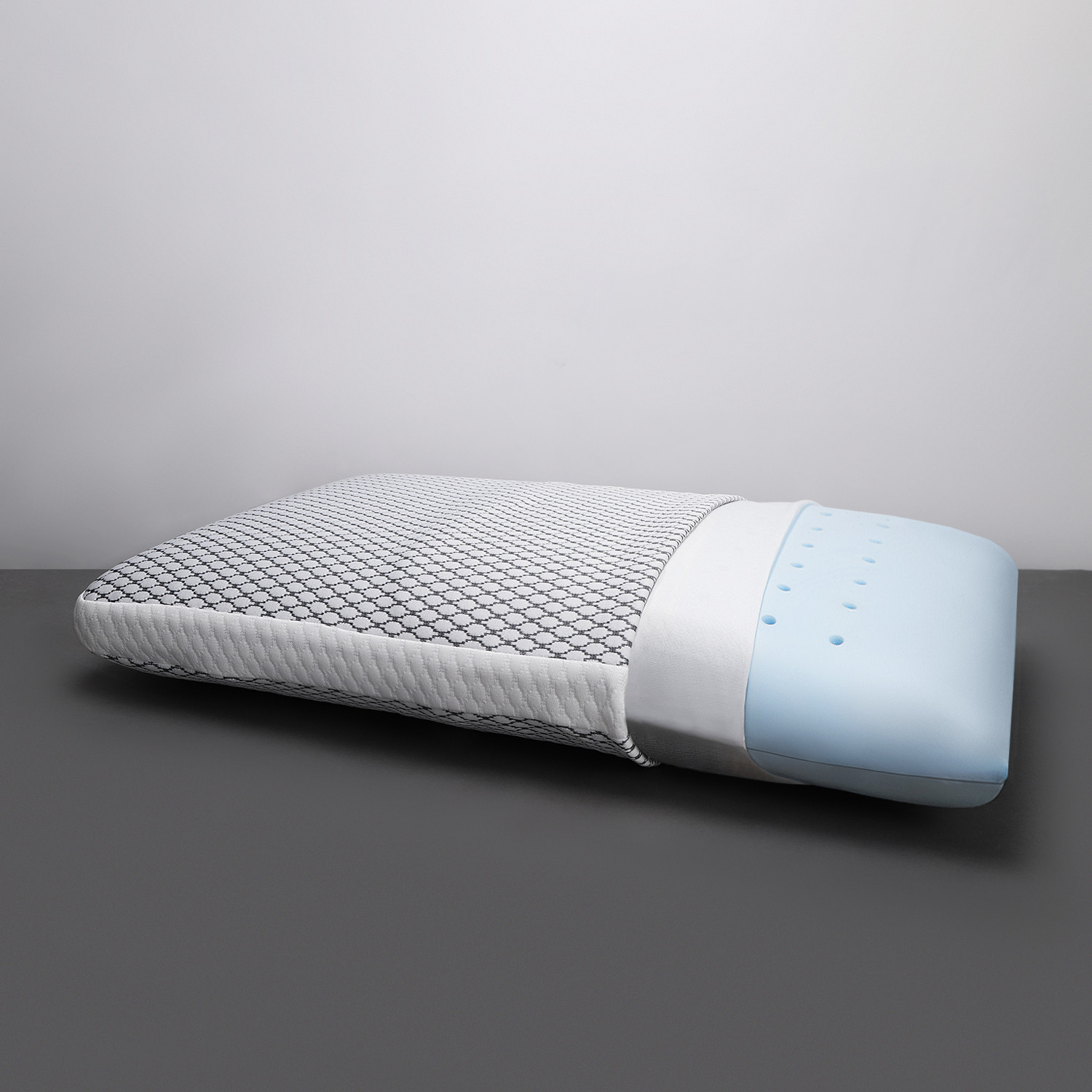 Image of LA VERNE Memory Foam Sleeping Pillow Pack of 2 Geometric Luxury