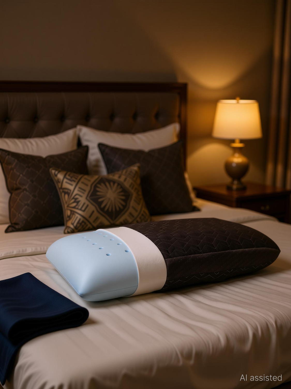 LA VERNE Luxury Memory Foam Geometric Sleeping Pillow Pack of 1