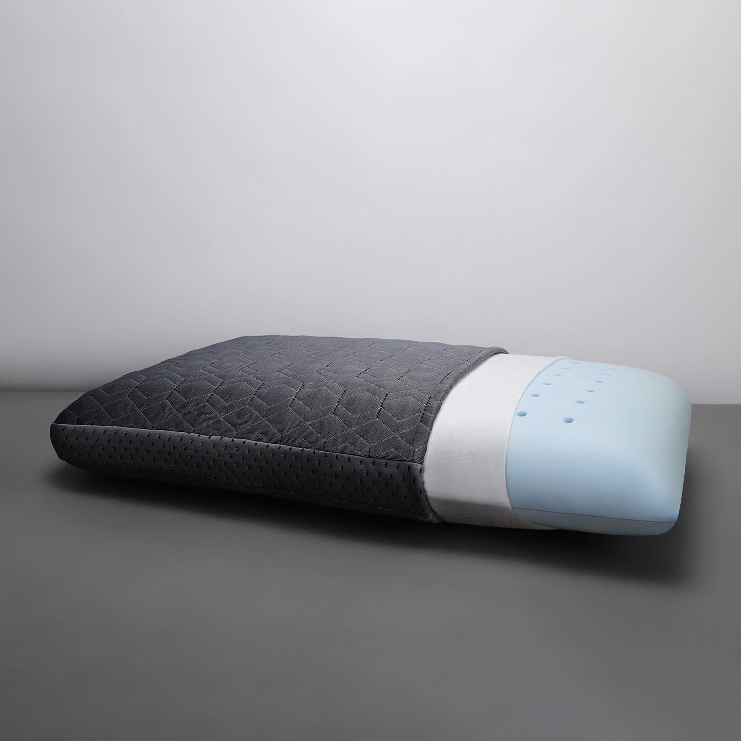 Image of LA VERNE Memory Foam Sleeping Pillow Pack of 2 Geometric Luxury