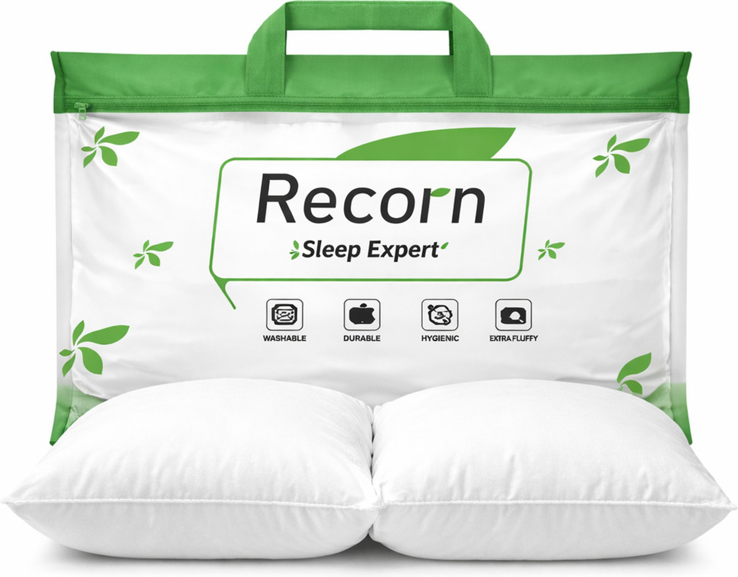 Image of Sleep Yoga Microfibre, Polyester Fibre Sleeping Pillow Pack of 2 Solid home furnising (White)