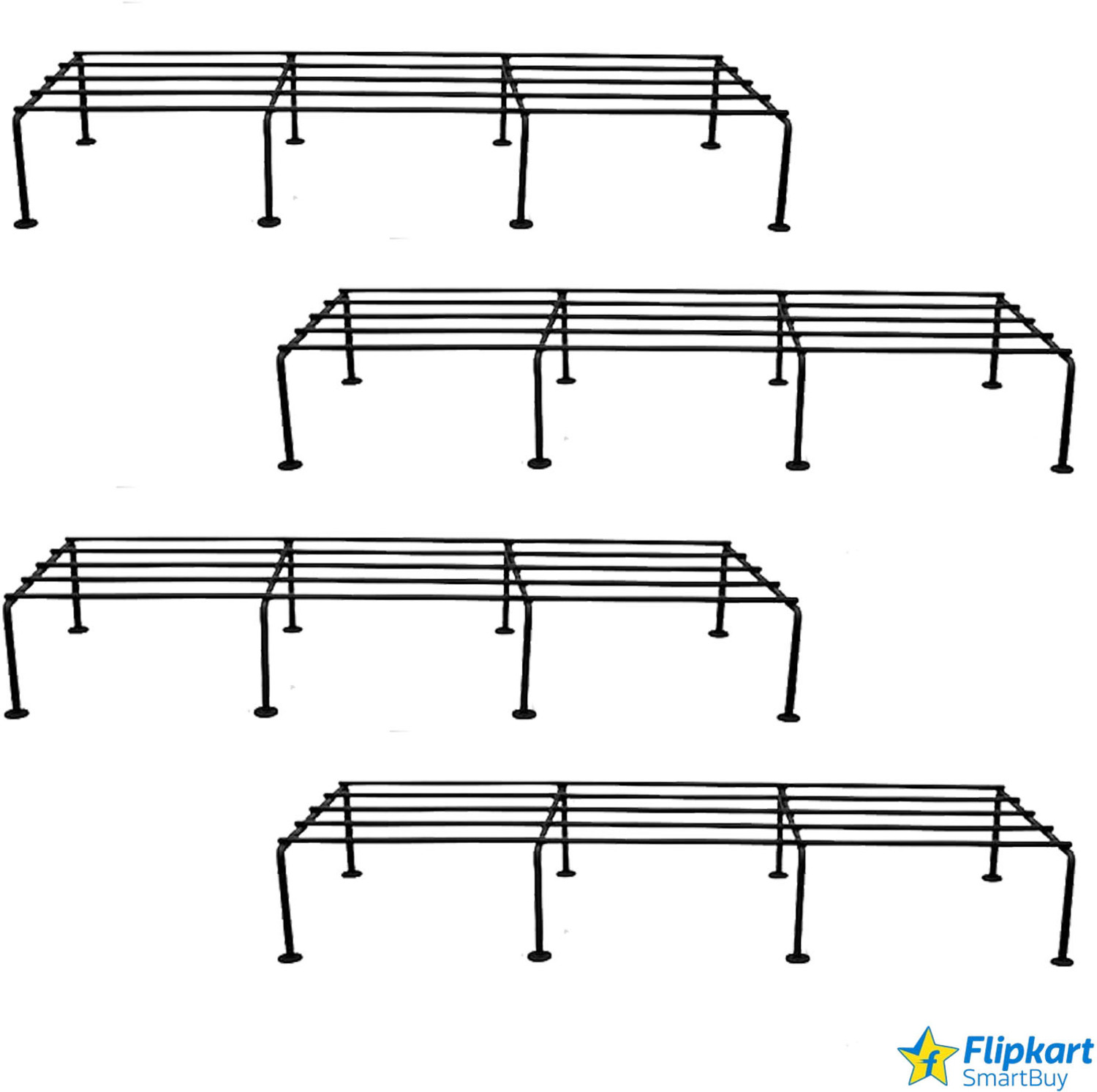 Image of Abhi Creation Plant Stand for Balcony, Garden | Pot Stands for Outdoor & Indoor Plant Container Set (Metal)