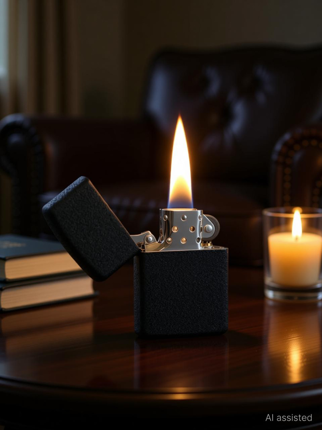 Image of AAKTRADERS Cigrette lighter 01 CIGARETTE LIGHTER Pocket Lighter (mate black)