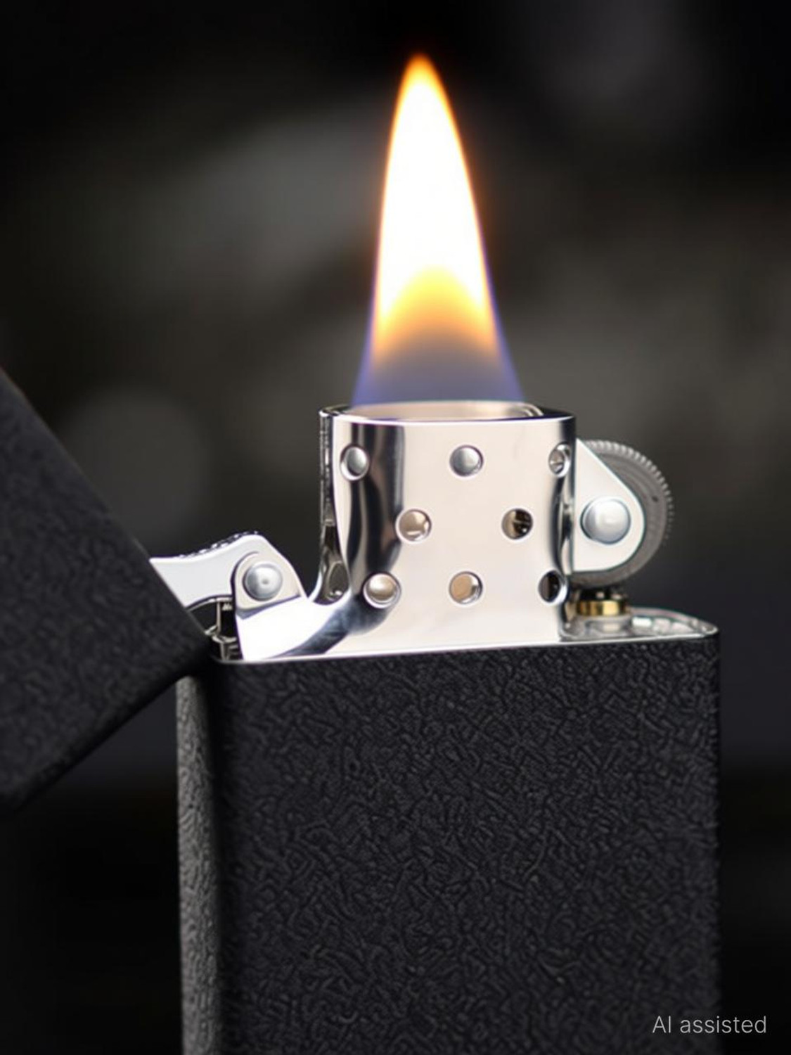Image of AAKTRADERS Cigrette lighter 01 CIGARETTE LIGHTER Pocket Lighter (mate black)