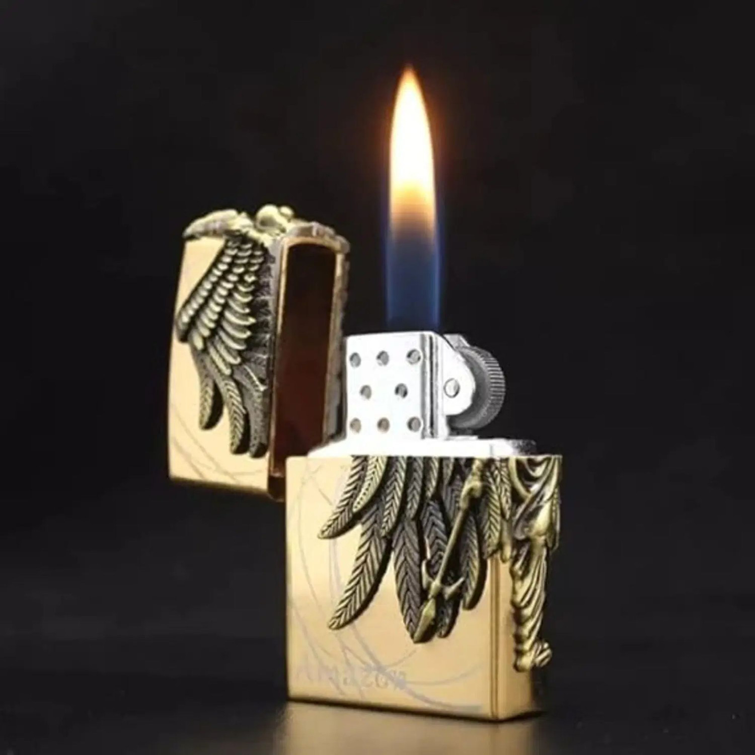 Image of AAKTRADERS Cigrette lighter 01 CIGARETTE LIGHTER Pocket Lighter (mate black)