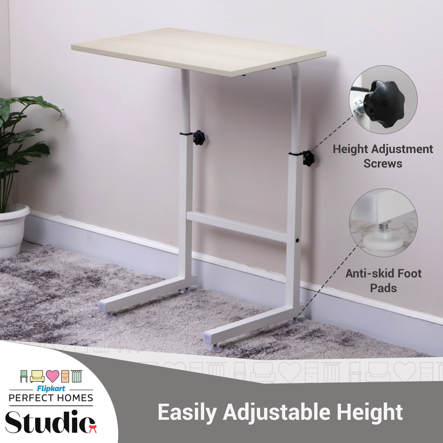Image of Flipkart Perfect Homes Studio Wood Portable Laptop Table