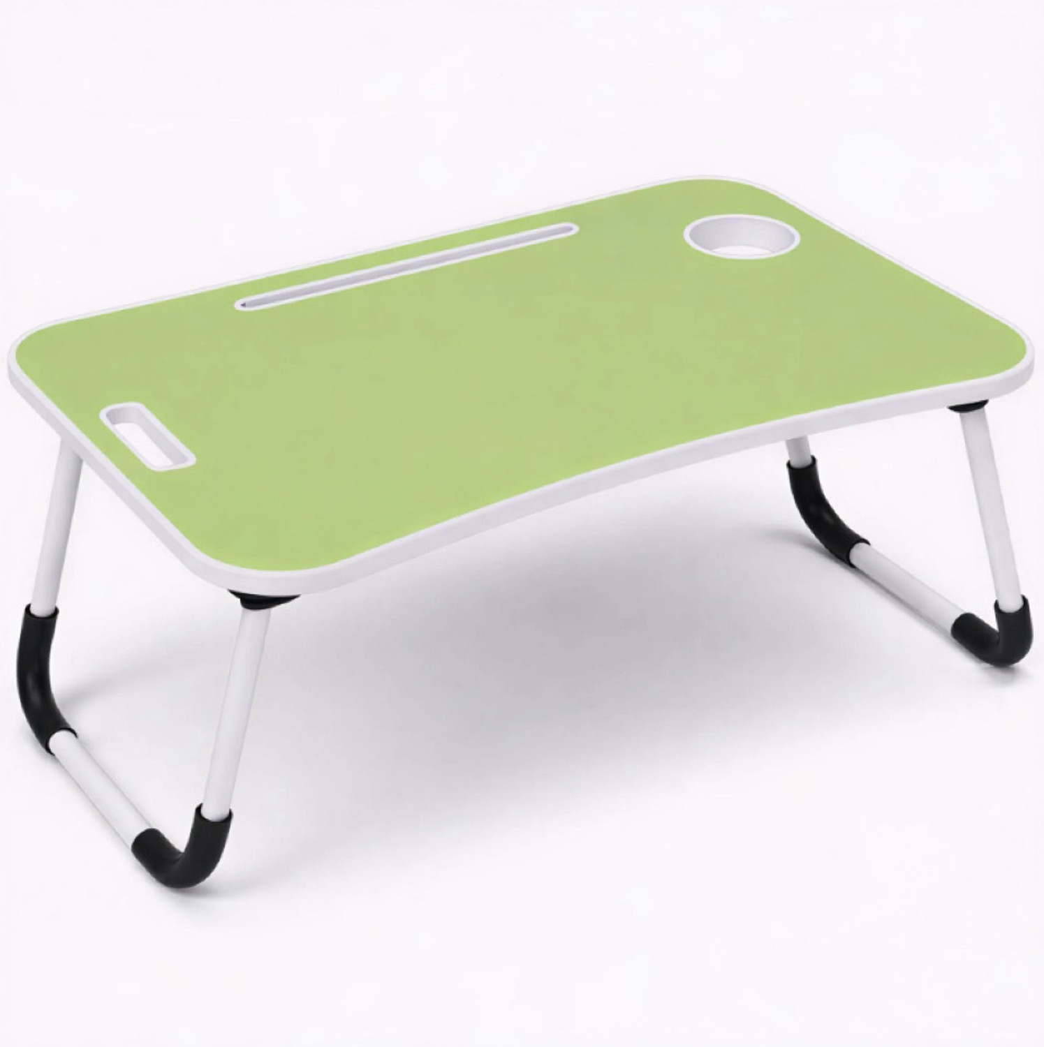 Image of Story@home LT1407 Wood Portable Laptop Table (Finish Color - Sky blue, Pre Assembled)