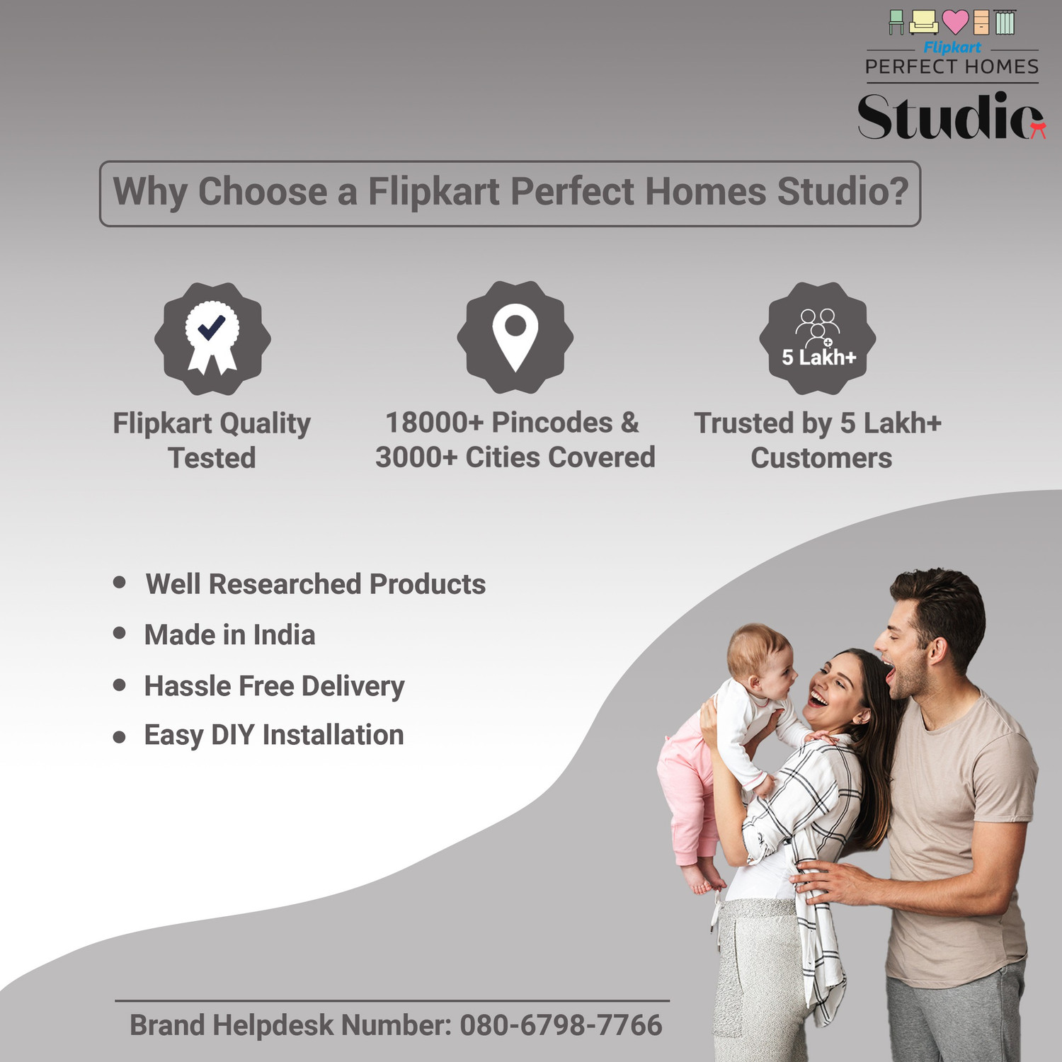 Image of Flipkart Perfect Homes Studio Wood Portable Laptop Table