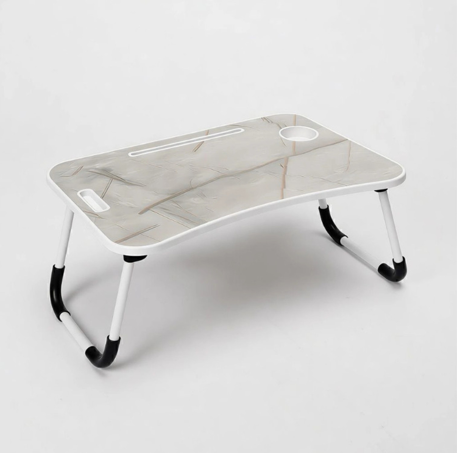 Image of Story@home LT1407 Wood Portable Laptop Table (Finish Color - Sky blue, Pre Assembled)