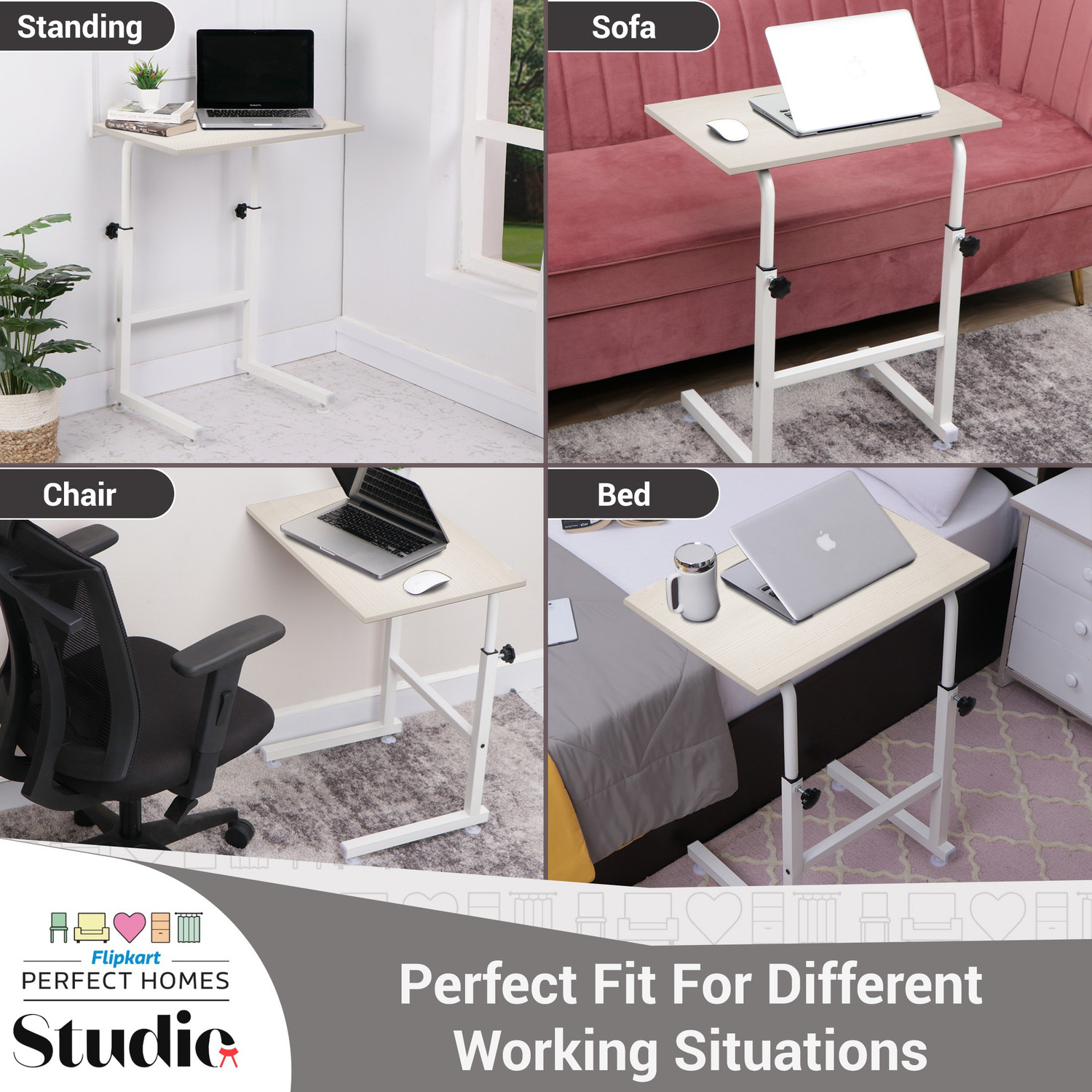 Image of Flipkart Perfect Homes Studio Wood Portable Laptop Table