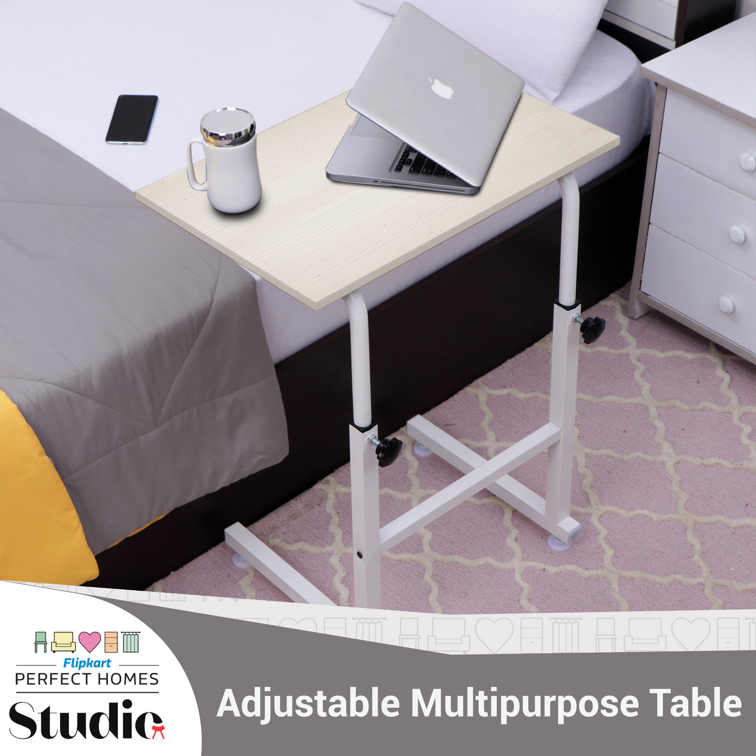 Image of Flipkart Perfect Homes Studio Wood Portable Laptop Table