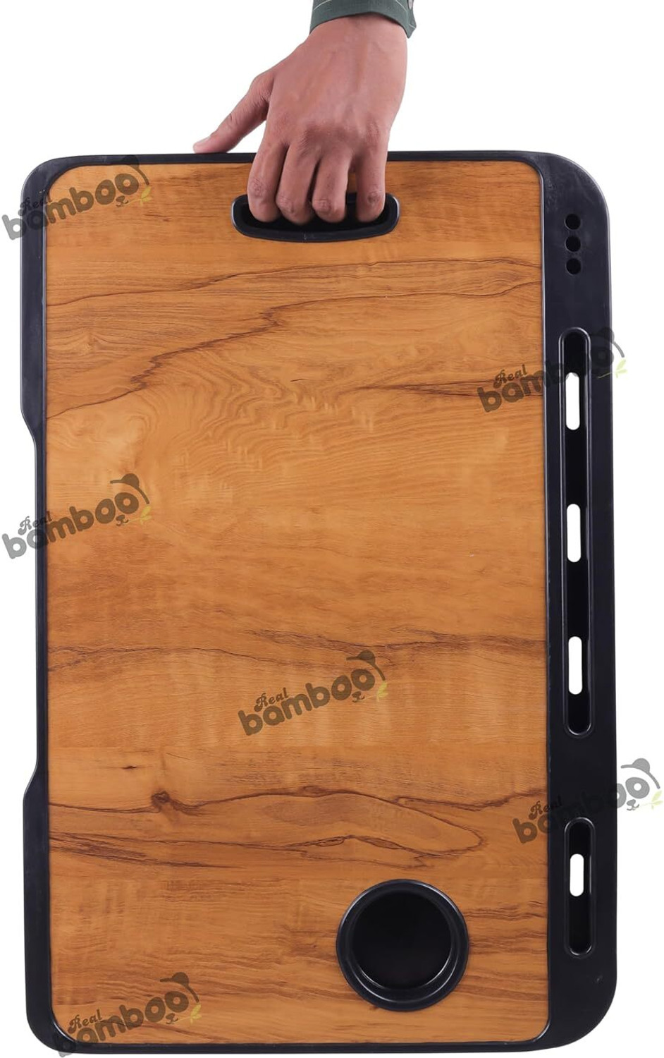 Image of hevenq Wood Portable Laptop Table (Finish Color - WOOD)