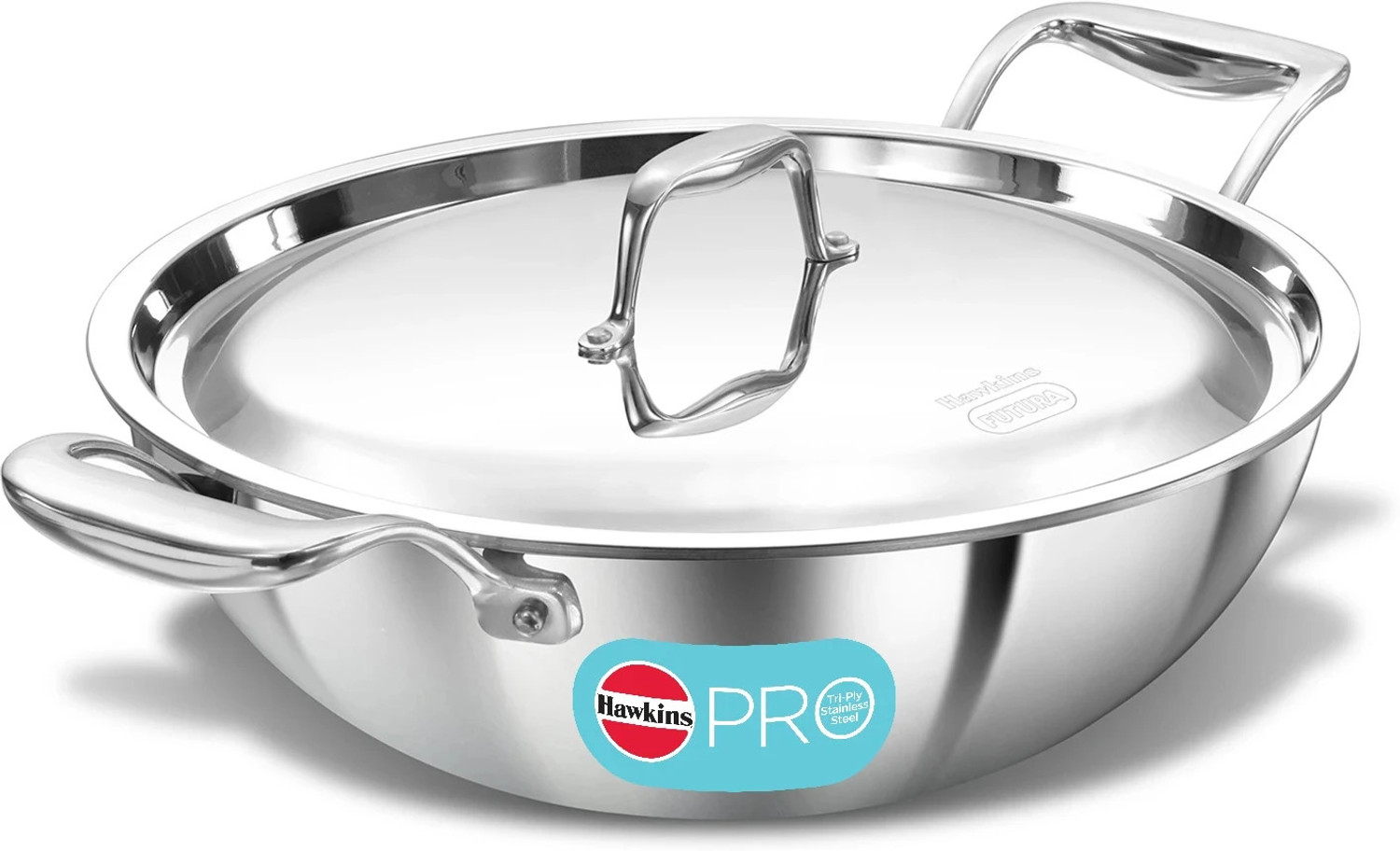 Hawkins Pro Deep Fry Pan (PSK35S) Kadhai 26 cm diameter with Lid 3.5 L capacity