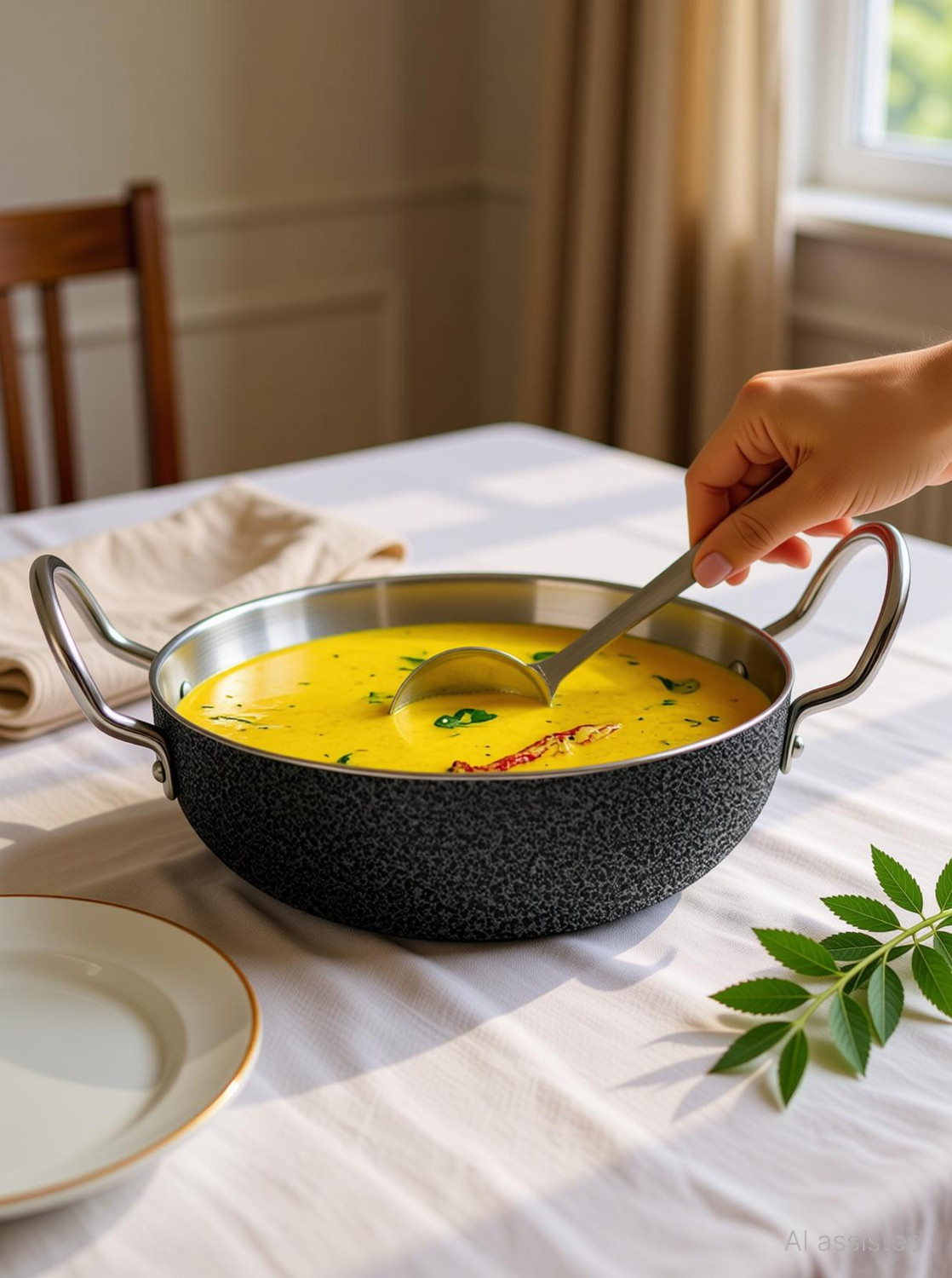 Image of Navghar Aluminium Kadhai With induction base Kadhai 23.01 cm diameter 2 L capacity (Aluminium, Induction Bottom)
