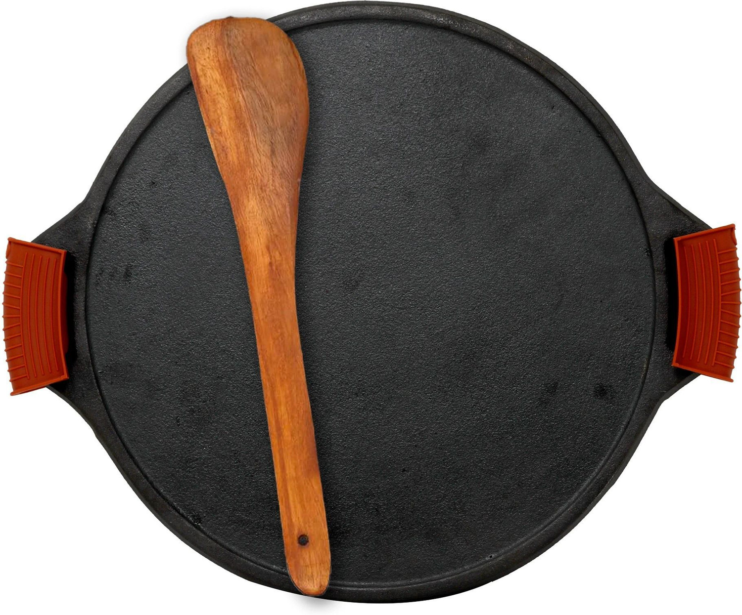Rock Tawa Dosa Tawa 12 Inch Pre-Seasoned Cast Iron Skillet Tawa 30.5 cm diameter