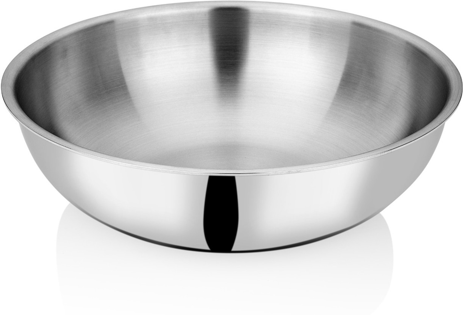 Image of NIRLON Deluxe Stainless Steel Impact Bonded Tri Ply Bottom Induction Handi Casserole Pot 16 cm diameter 2.2 L capacity with Lid (Stainless Steel, Non-stick, Induction Bottom)