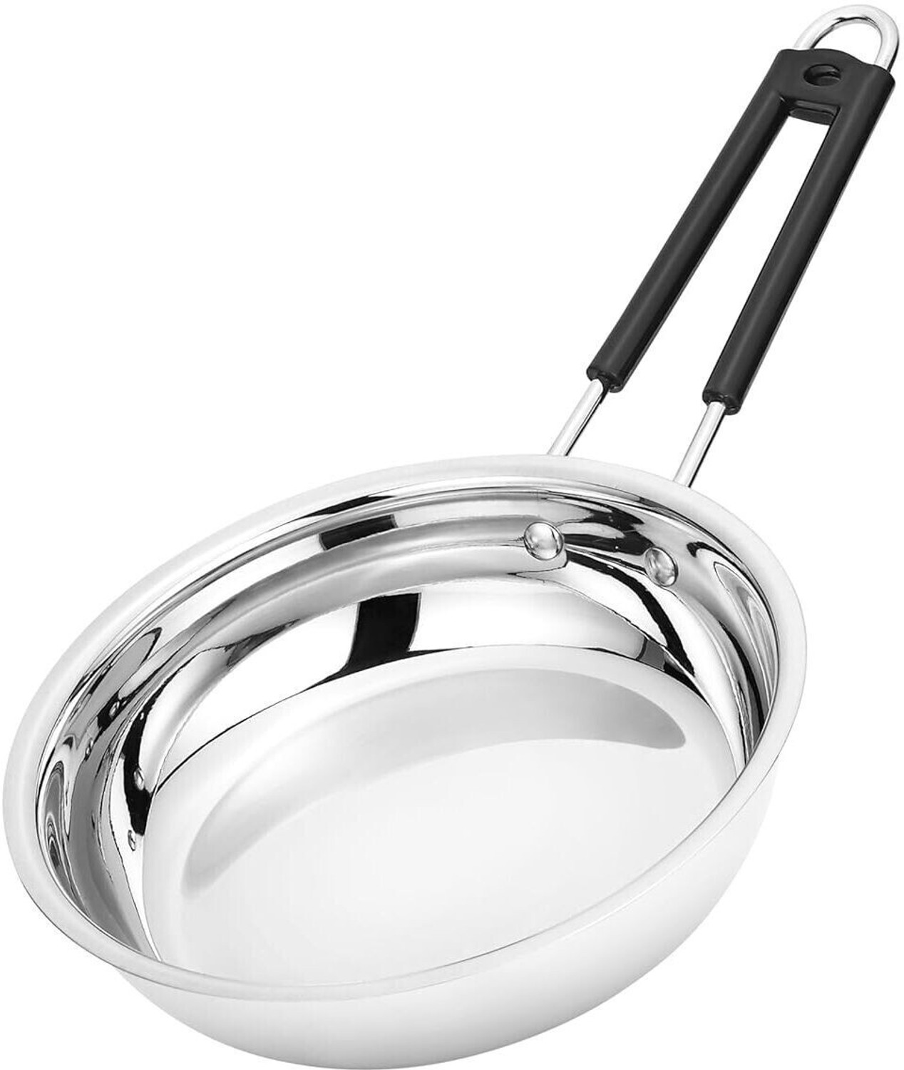 Image of Flipkart SmartBuy Heavy Gauge Stainless Steel Fry Pan Fry Pan 22 cm diameter 1.2 L capacity (Stainless Steel, Induction Bottom)
