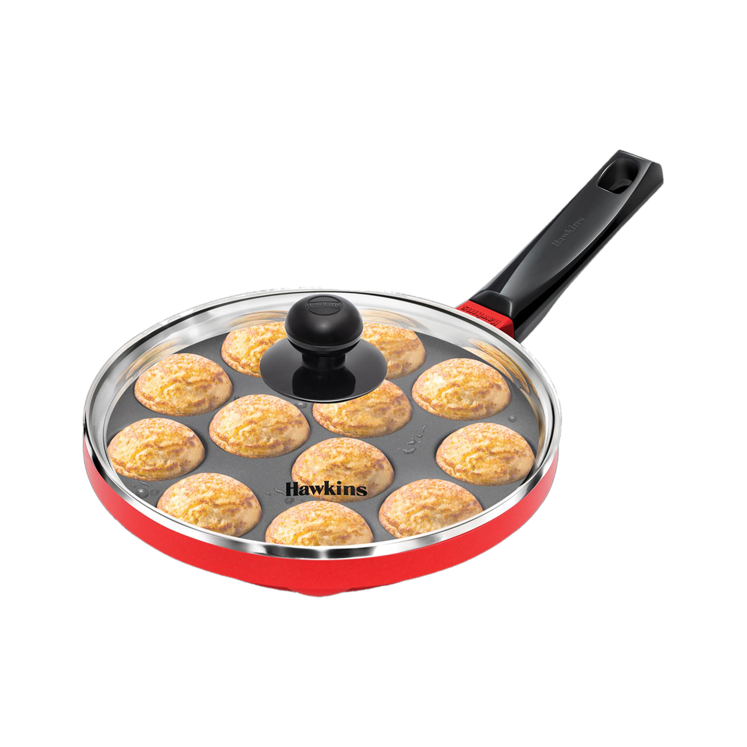 HAWKINS Appe Pan /Muffin Maker (12 Cups) NAPE22G Paniarakkal with Lid 1.5 L capacity 22 cm diameter  (Aluminium, Non-stick)