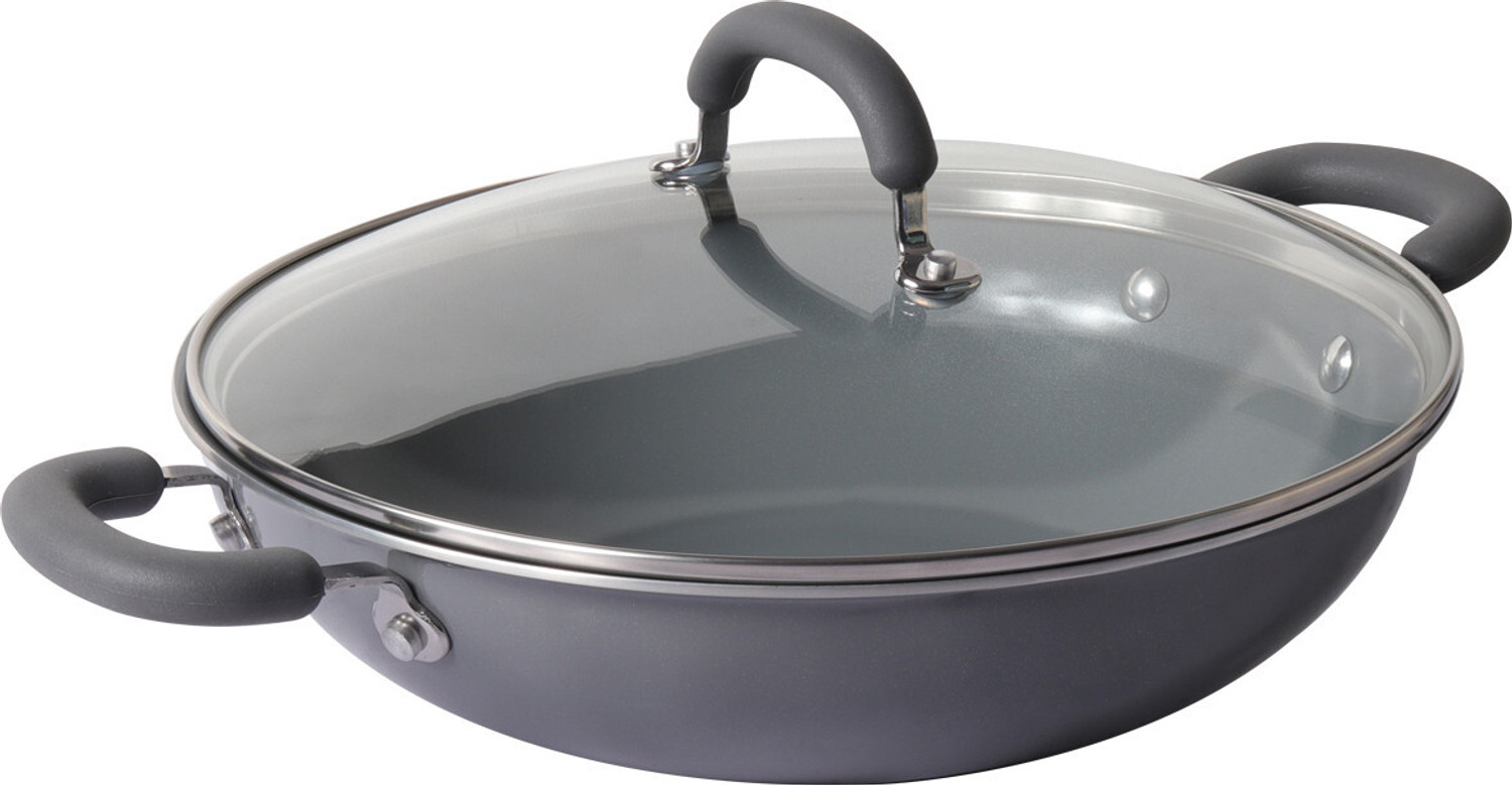 Image of Navghar Aluminium Kadhai With induction base Kadhai 23.01 cm diameter 2 L capacity (Aluminium, Induction Bottom)