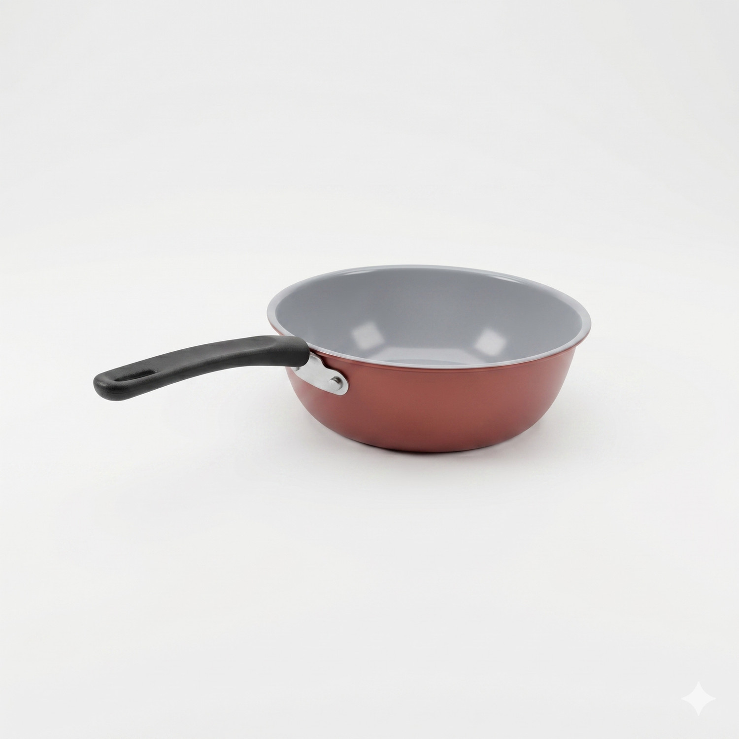 Image of Rk Premium Mini Kadai, Saucepan & Fry Pan PFOA-Free & Stay-Cool Induction Friendly Non-Stick Coated Cookware Set (Iron, 3 - Piece)