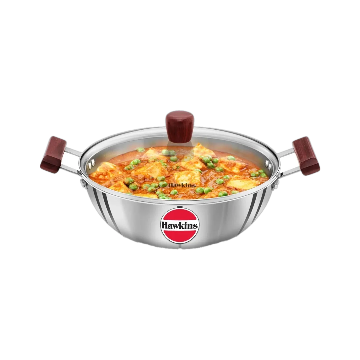 HAWKINS Triply Stainless Steel SSK40G 4 Ltr Kadhai 28 cm diameter with Lid 4 L capacity