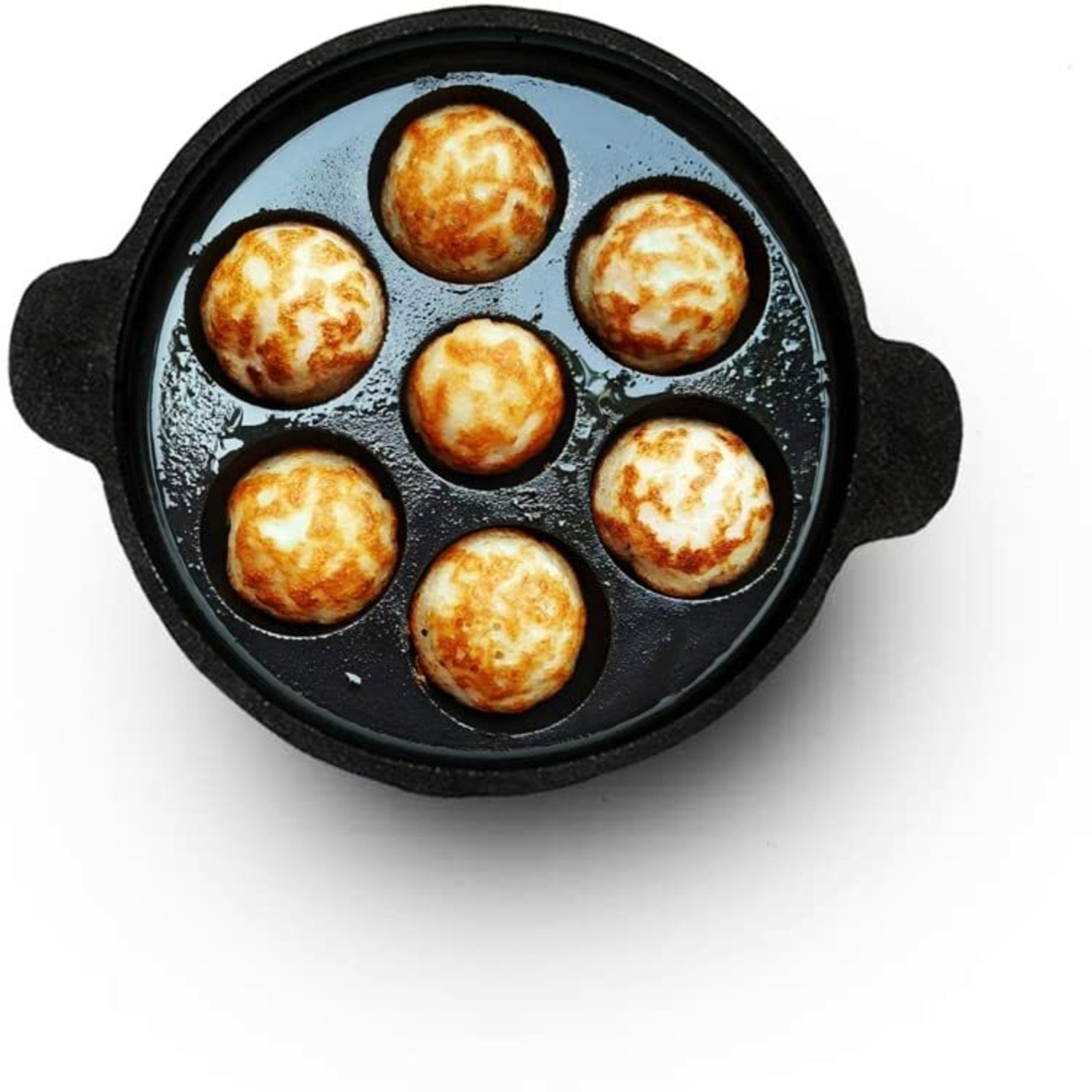 The Indus Valley PreSeasoned Super Smooth Cast Iron 7 Pit Paniyaram