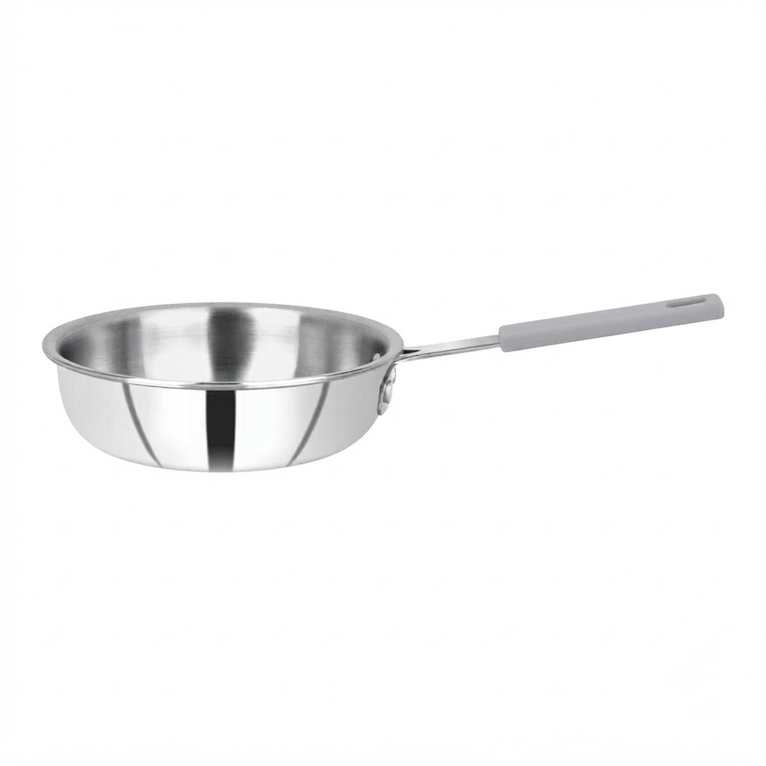 Image of Flipkart SmartBuy Heavy Gauge Stainless Steel Fry Pan Fry Pan 22 cm diameter 1.2 L capacity (Stainless Steel, Induction Bottom)