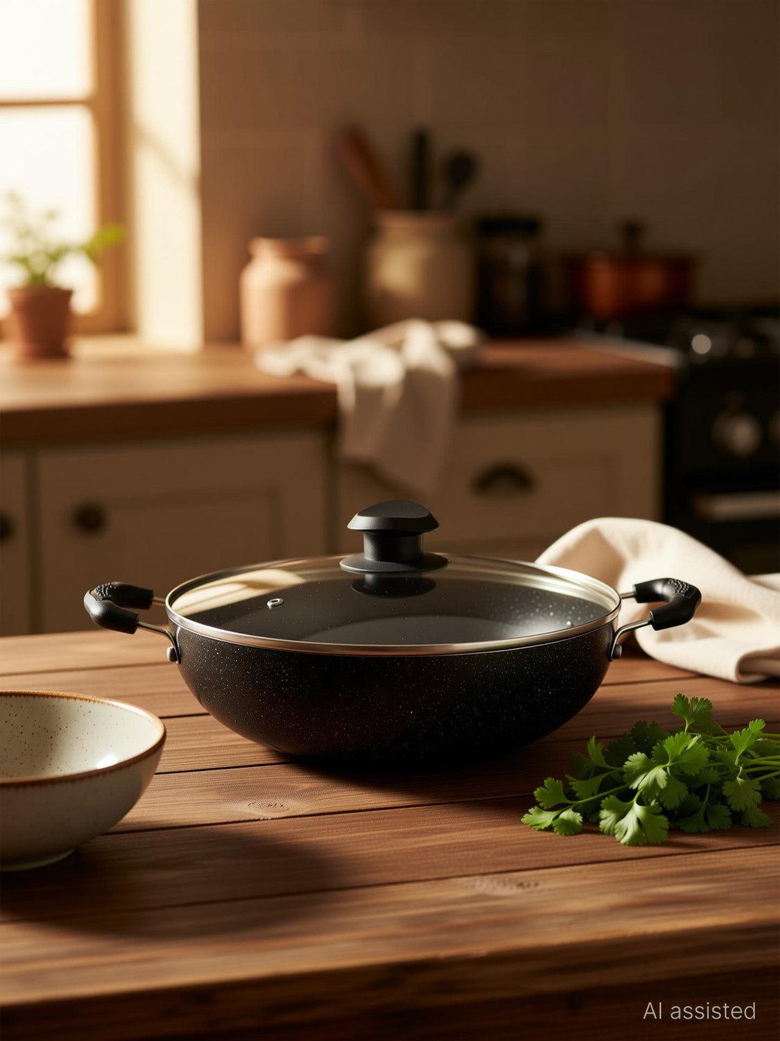 Image of Flipkart SmartBuy 3-Piece Cookware Combo Set Induction Bottom Non-Stick Coated Cookware Set (Aluminium, 3 - Piece)
