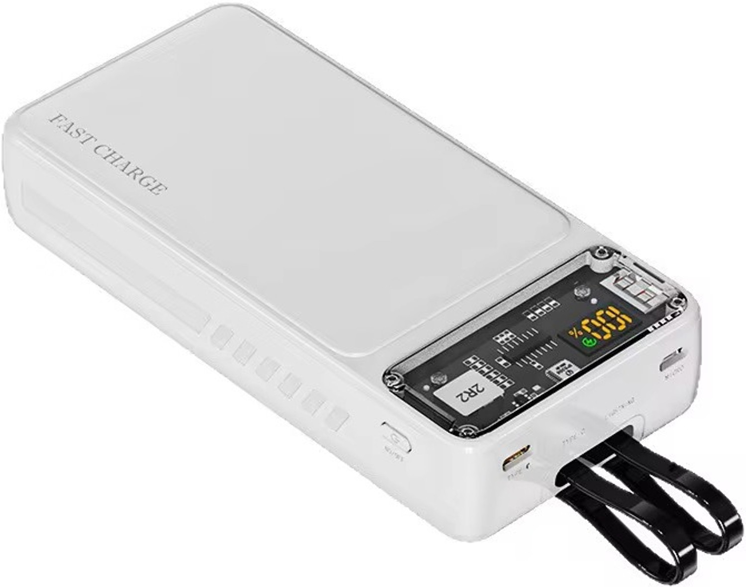 Image of MI8BE 20000 mAh 22.5 W Compact Pocket Size Power Bank (White, Lithium Polymer, Quick Charge 4.0, Power Delivery 3.0, Fast Charging for Mobile, Earbuds, Smartwatch, Smartband, Speaker)