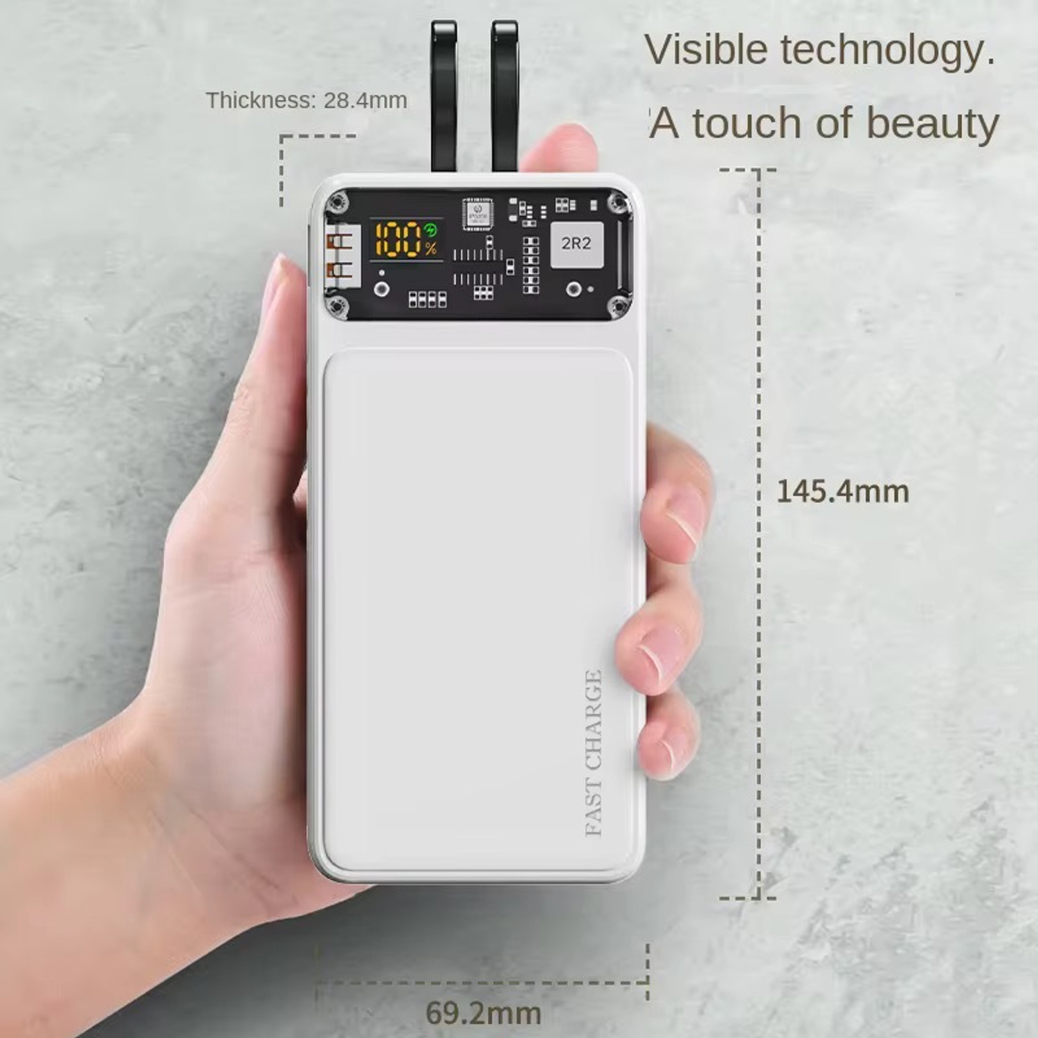 Image of MI8BE 20000 mAh 22.5 W Compact Pocket Size Power Bank (White, Lithium Polymer, Quick Charge 4.0, Power Delivery 3.0, Fast Charging for Mobile, Earbuds, Smartwatch, Smartband, Speaker)